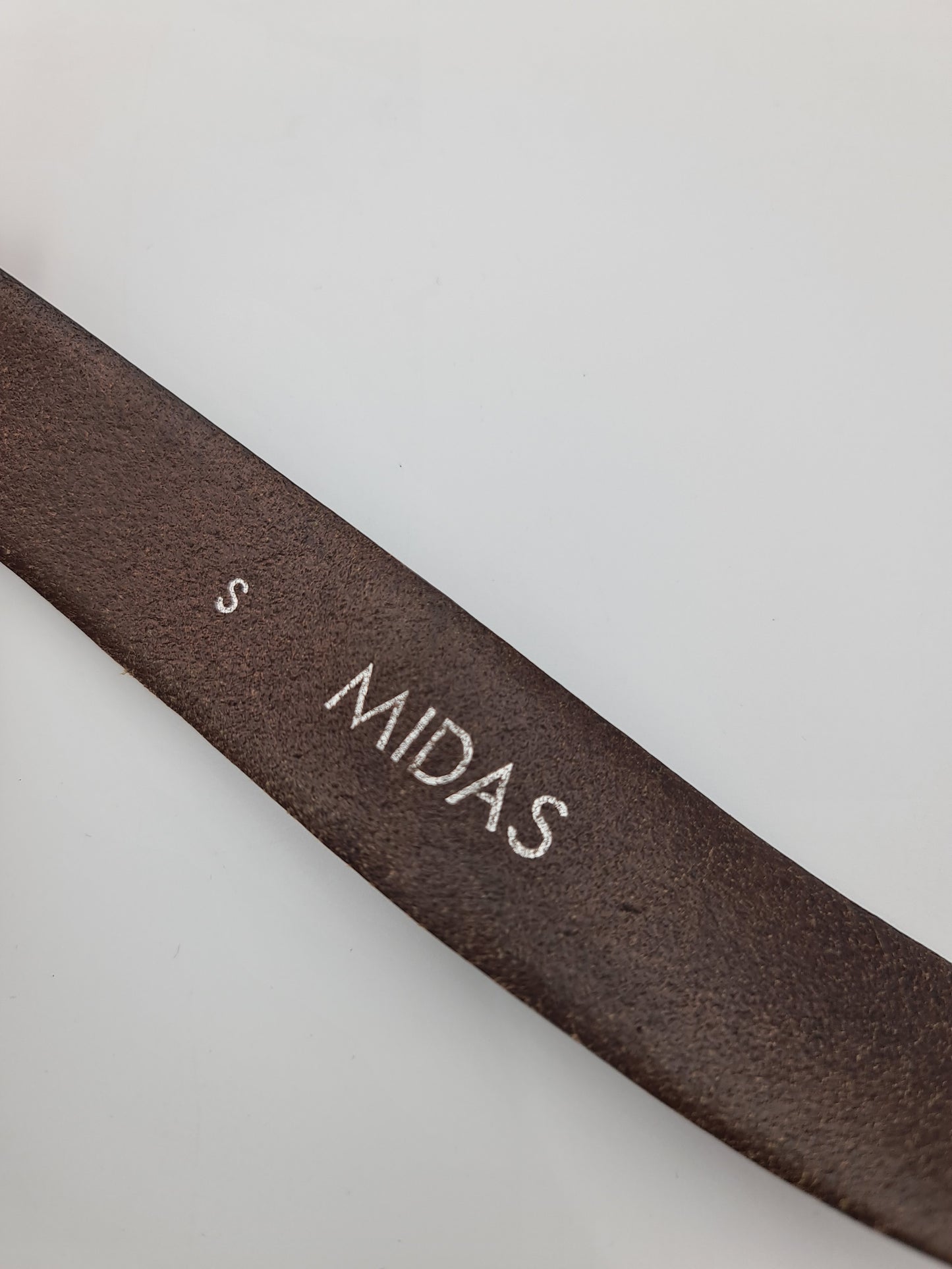 Midas Brown Leather Belt - size S