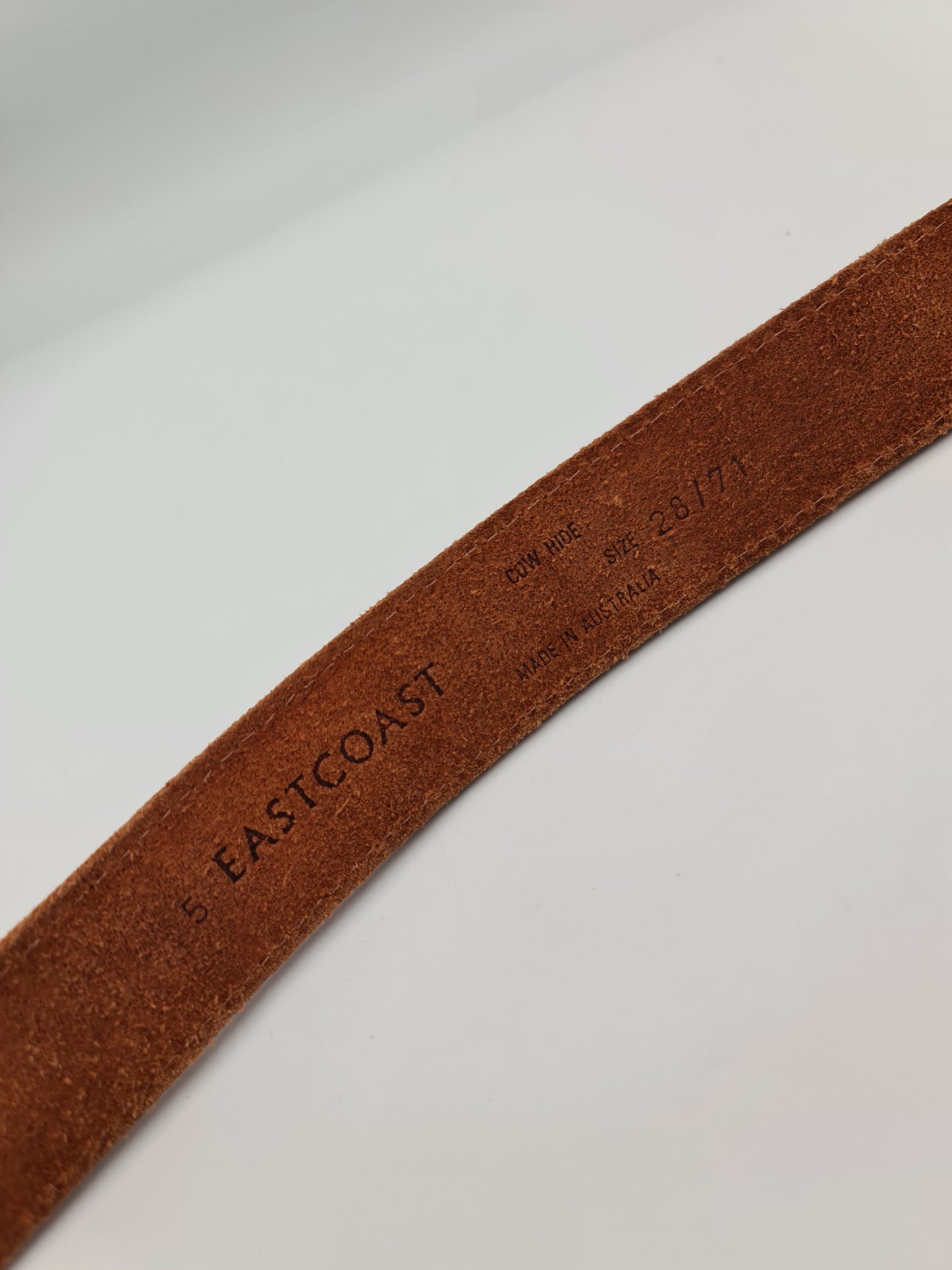 East Coast Tan Leather Belt - Size S