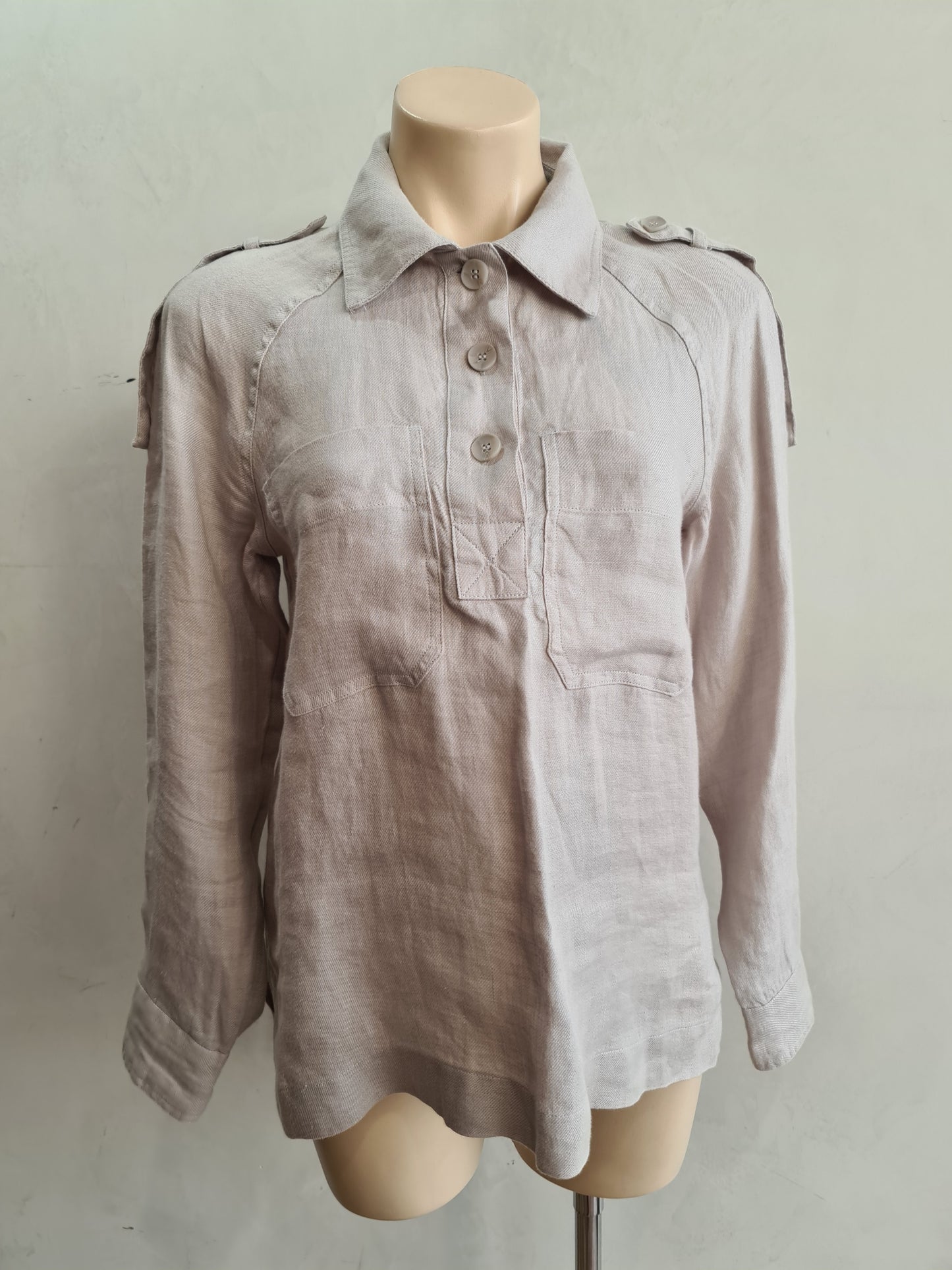 Country Road Oat linen Shirt - size 6