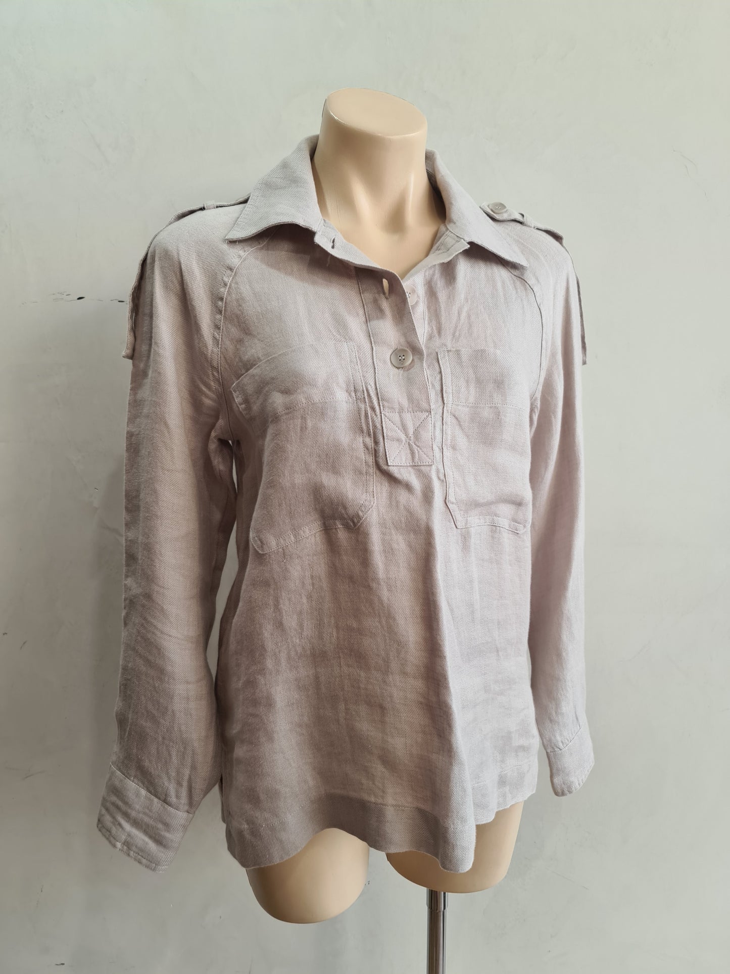 Country Road Oat linen Shirt - size 6