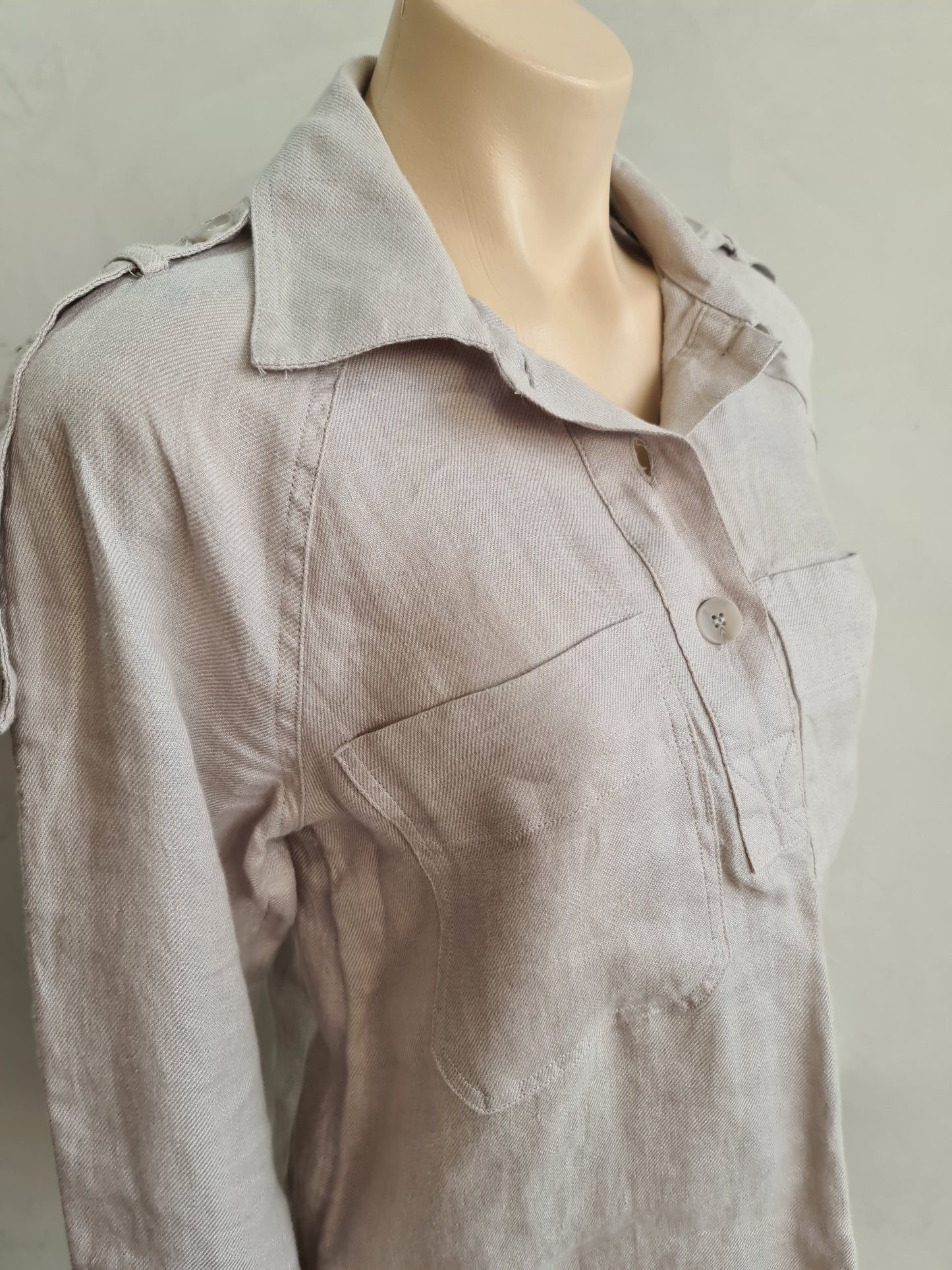 Country Road Oat linen Shirt - size 6