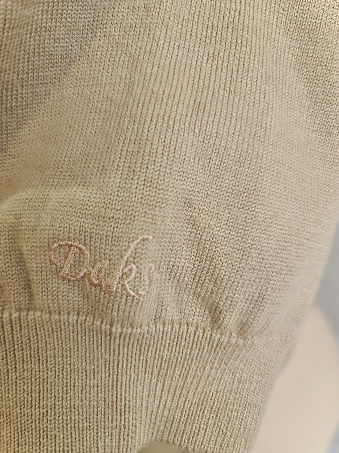 Daks Beige High Neck Knit Top - size S