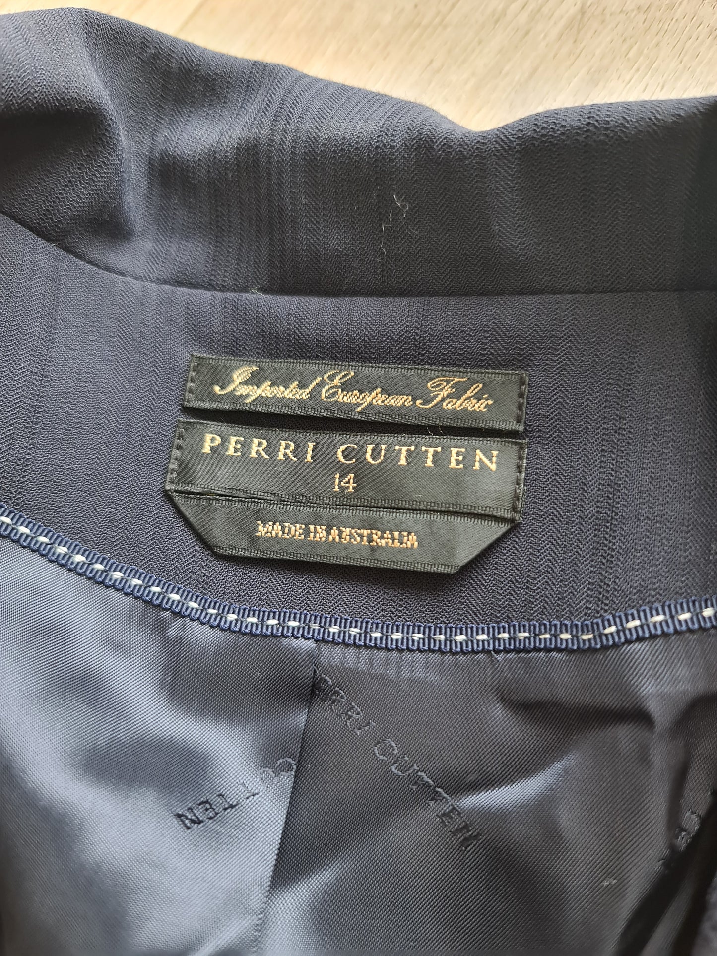 Perri Cutten Navy Jacket - size 14