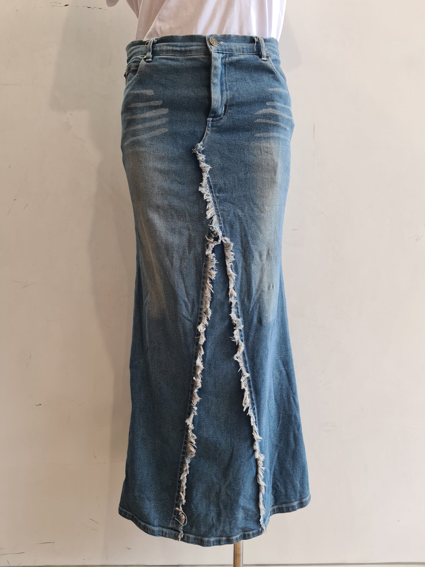 Tyte Denim Maxi Skirt - size L