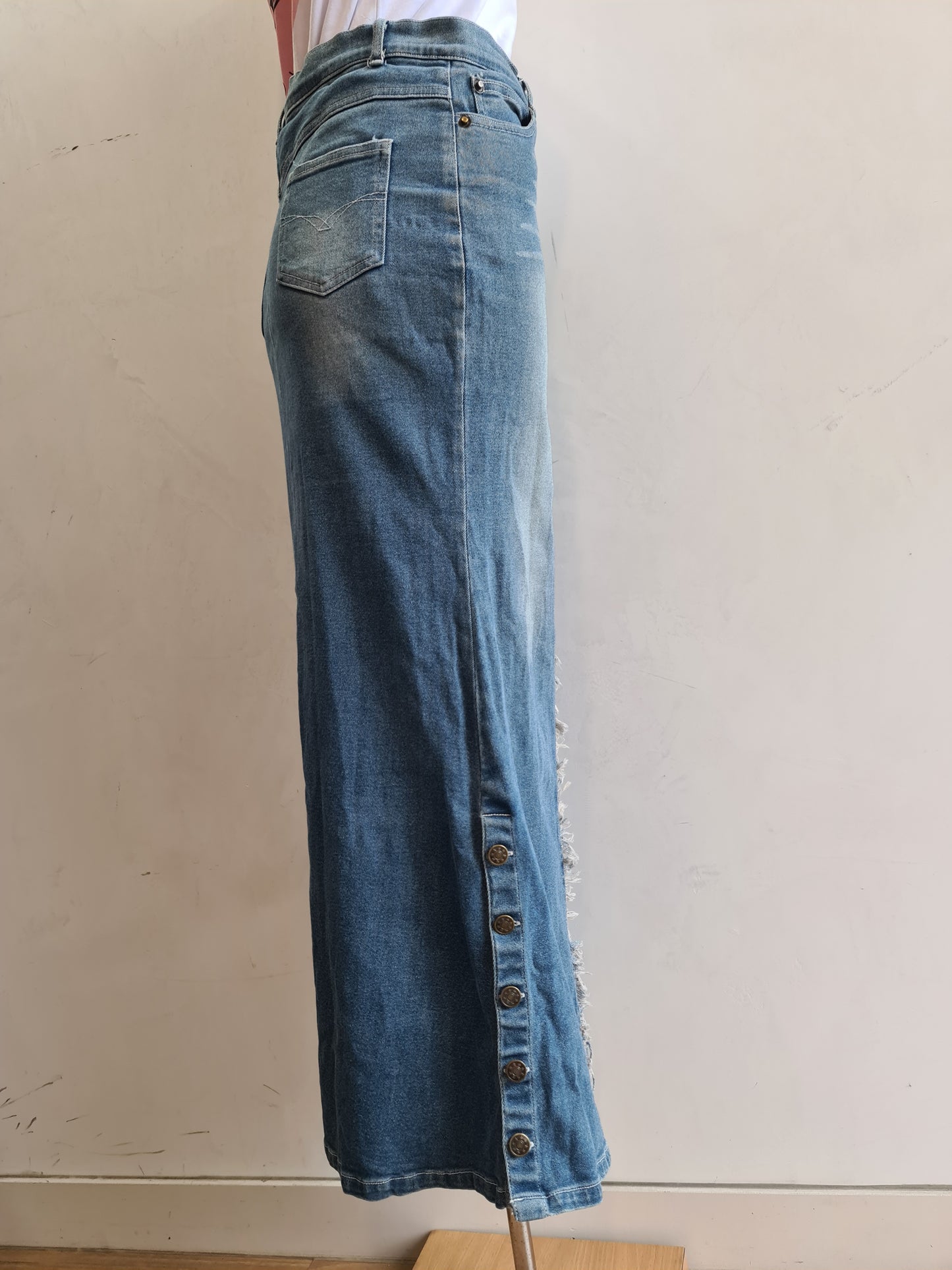 Tyte Denim Maxi Skirt - size L