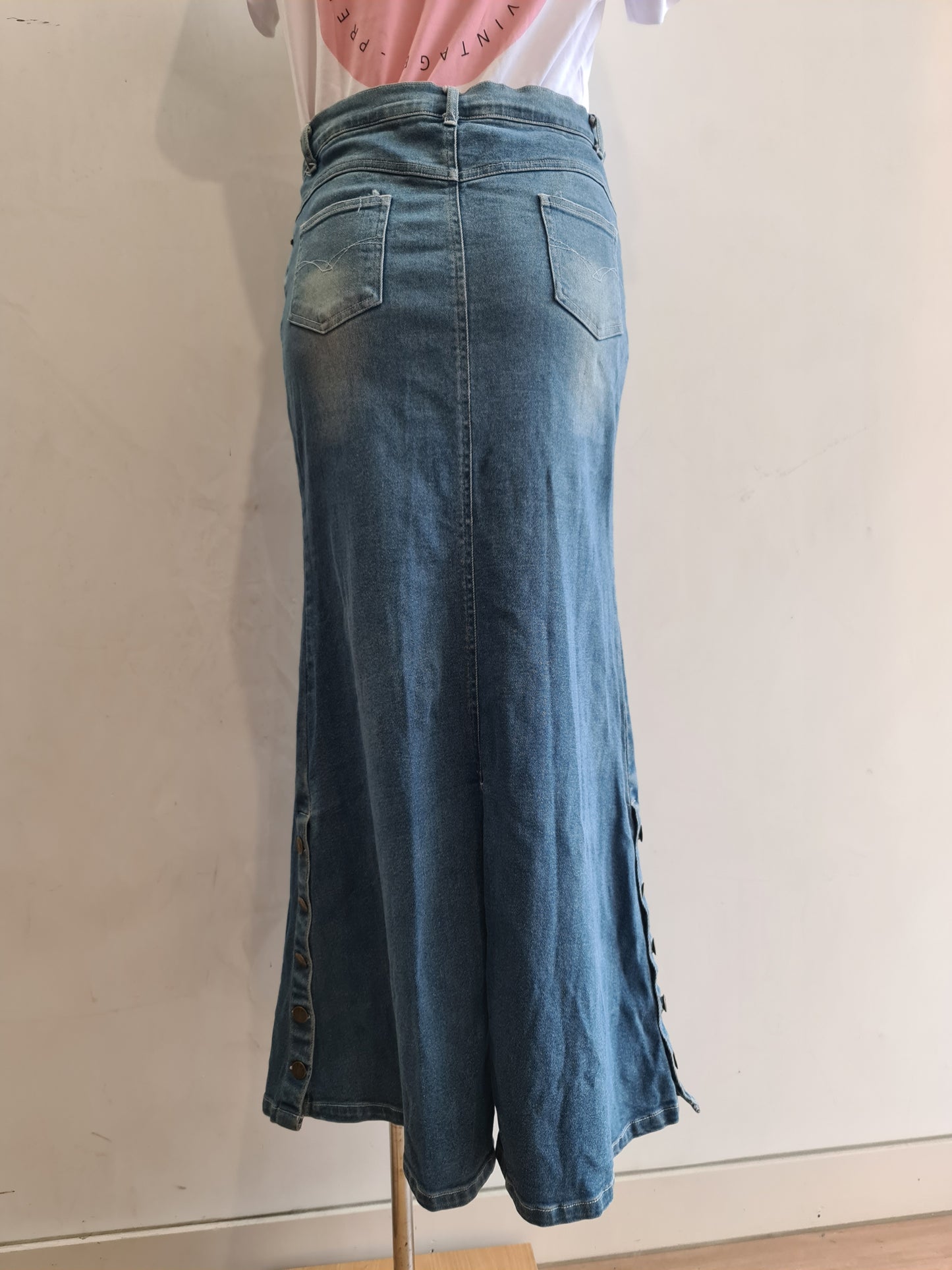 Tyte Denim Maxi Skirt - size L