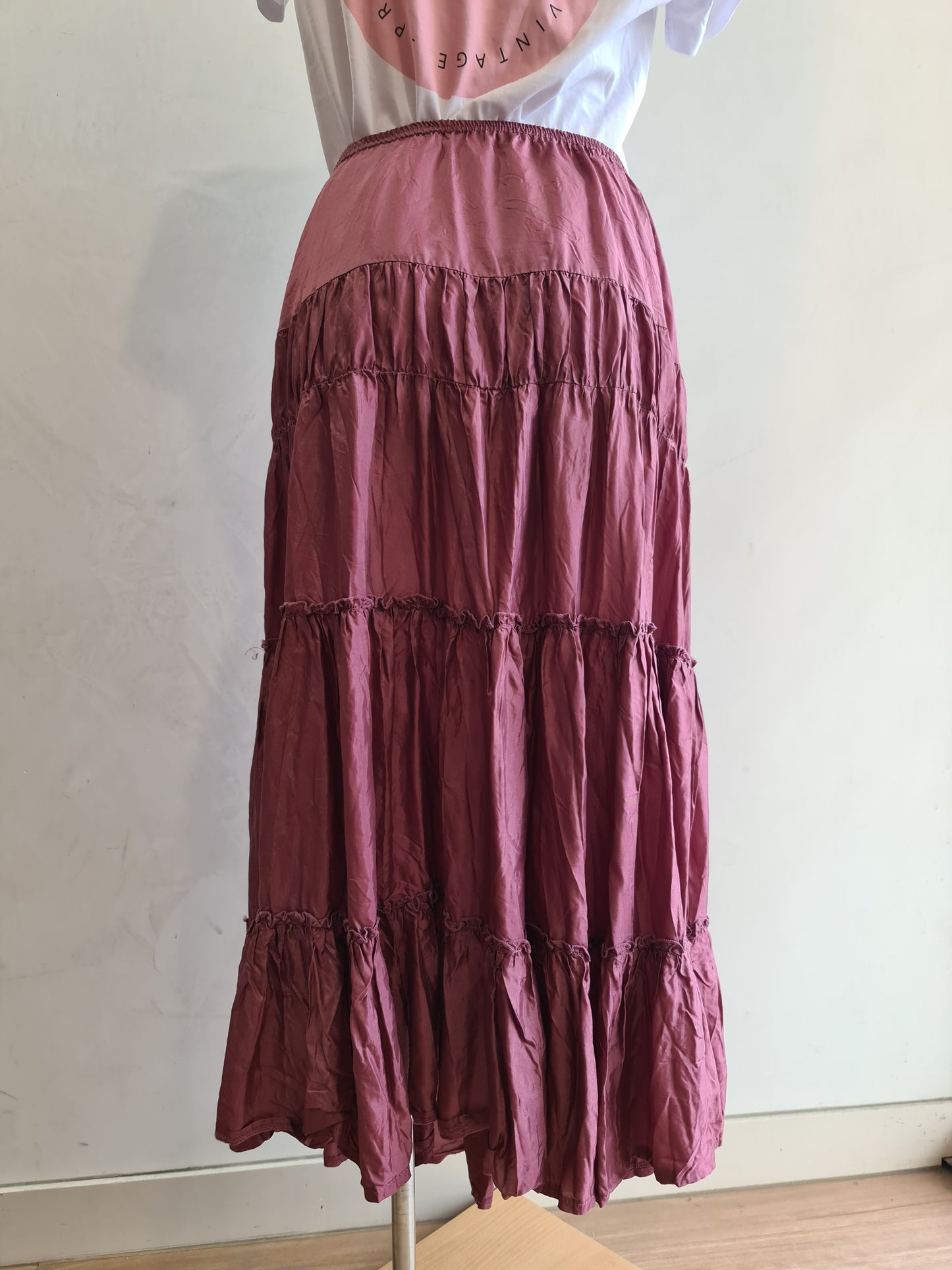 Vintage Target Tiered Berry Maxi Skirt - size 18