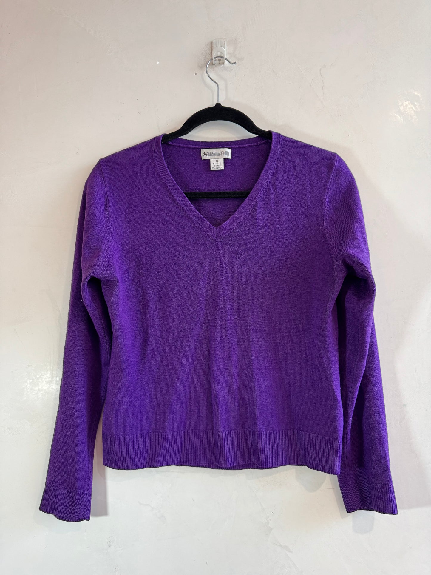 Vintage Sussan Purple Knit Top - size M