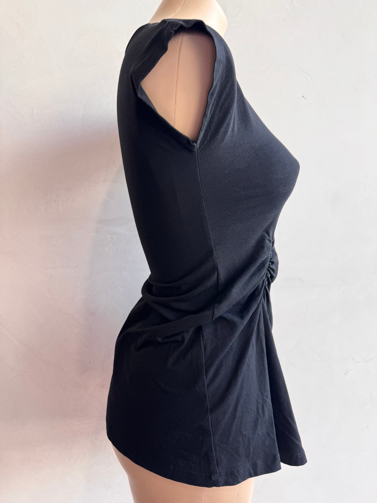 Elise Kids Black Asymmetrical Top- size XS