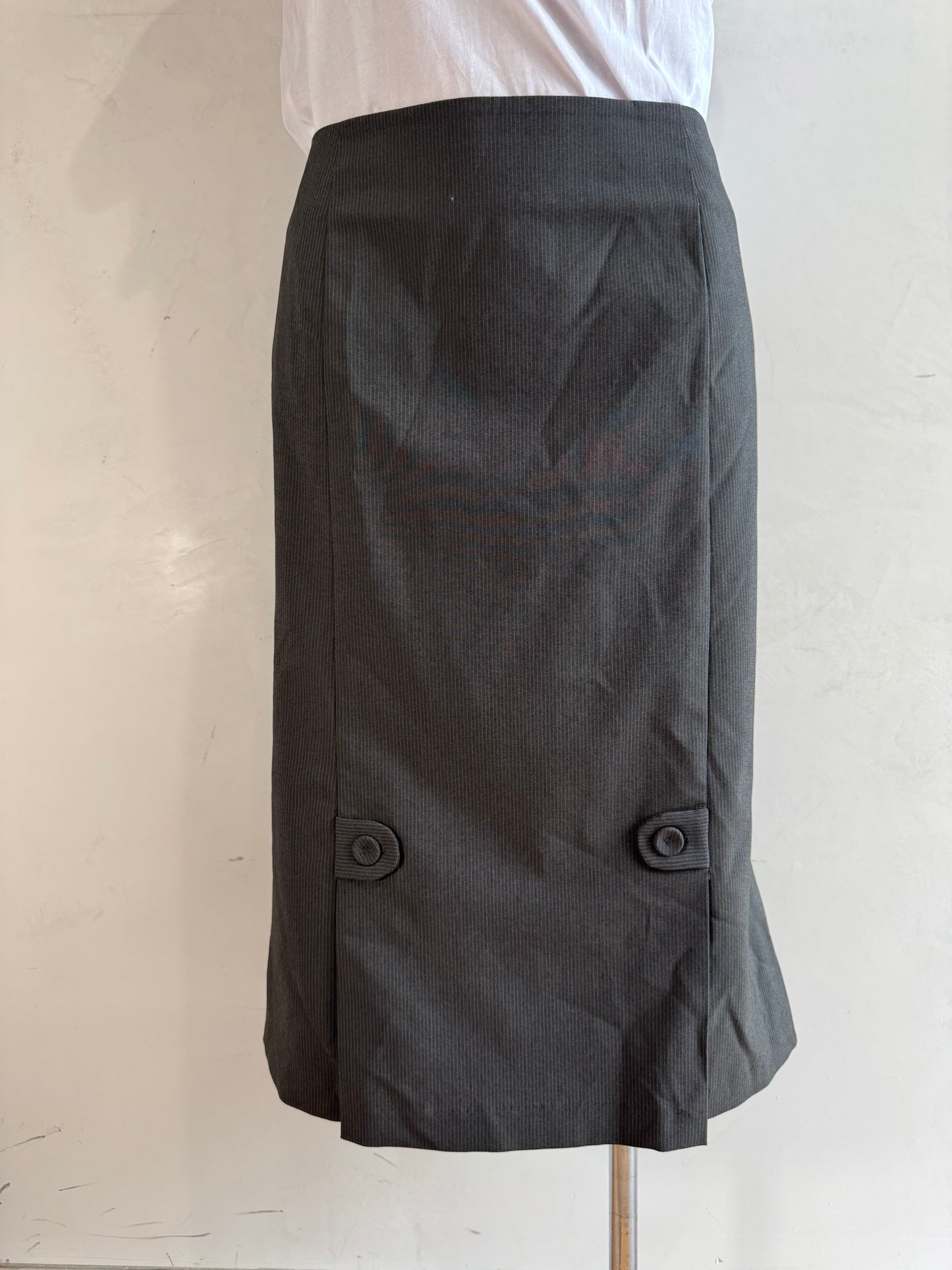 Vintage Cue Pinstripe Skirt - size 12