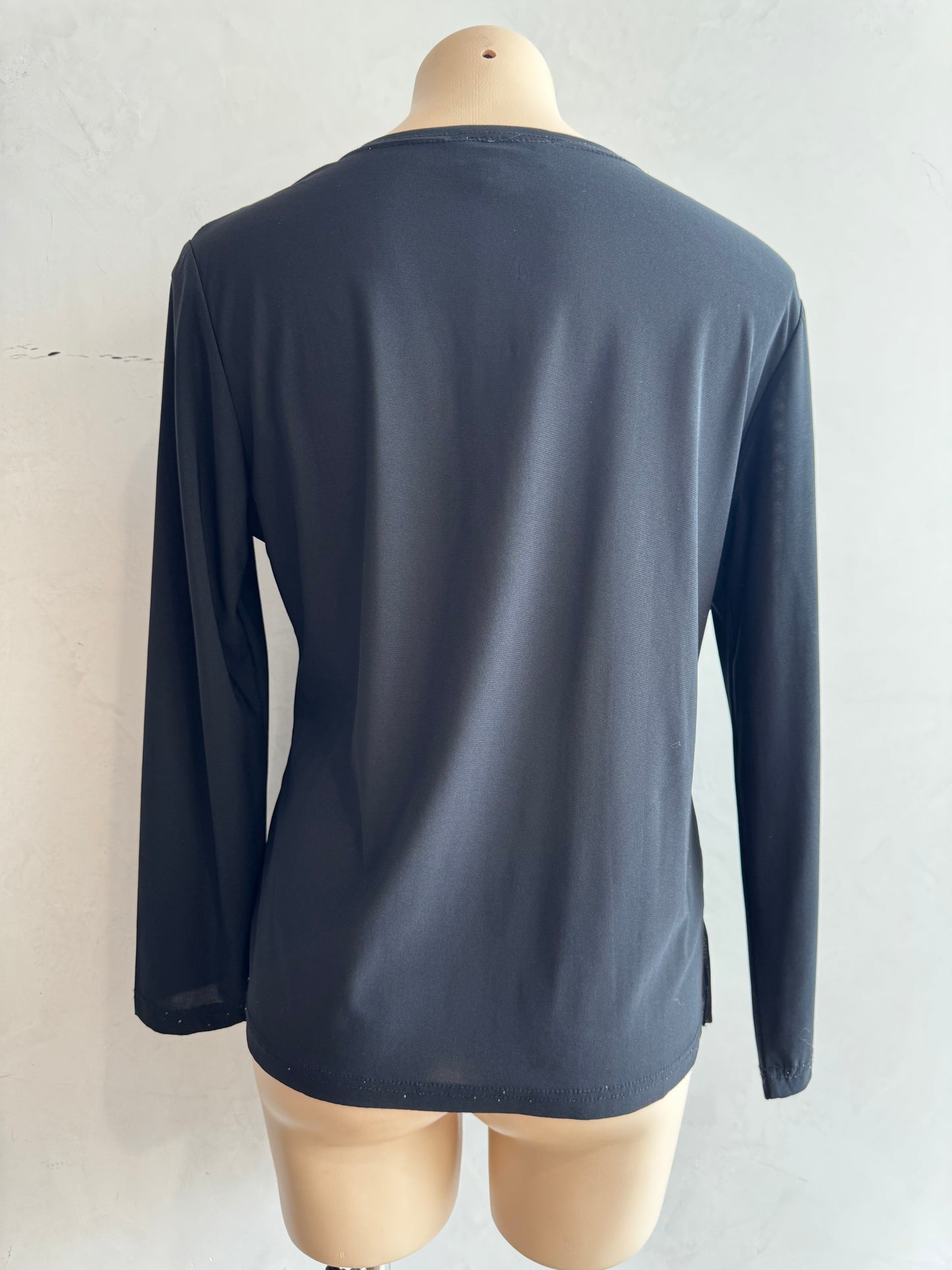 Kate Harris sequin black top - size S