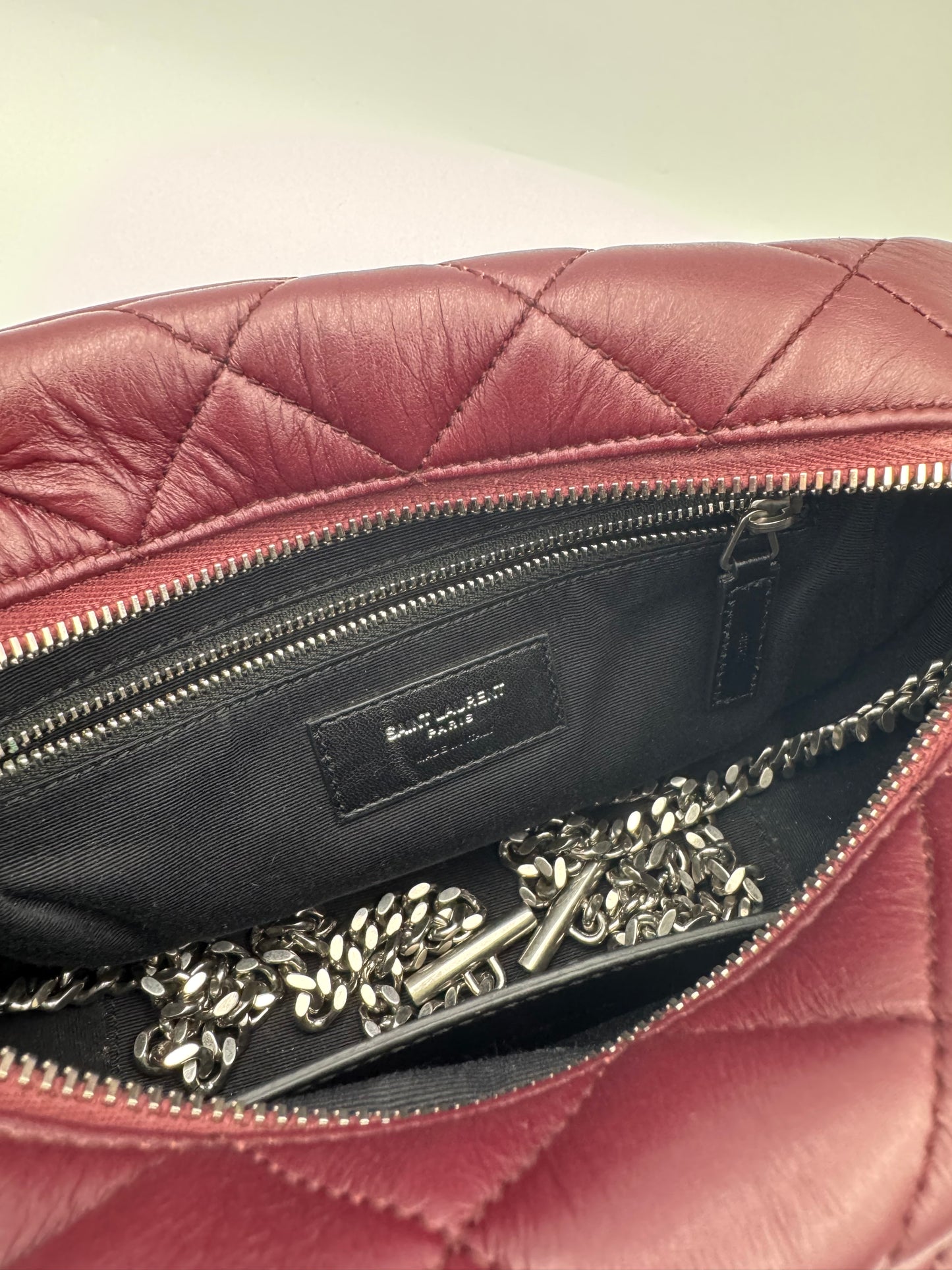 YVES SAINT LAURENT Burgundy Lou Lou Bag