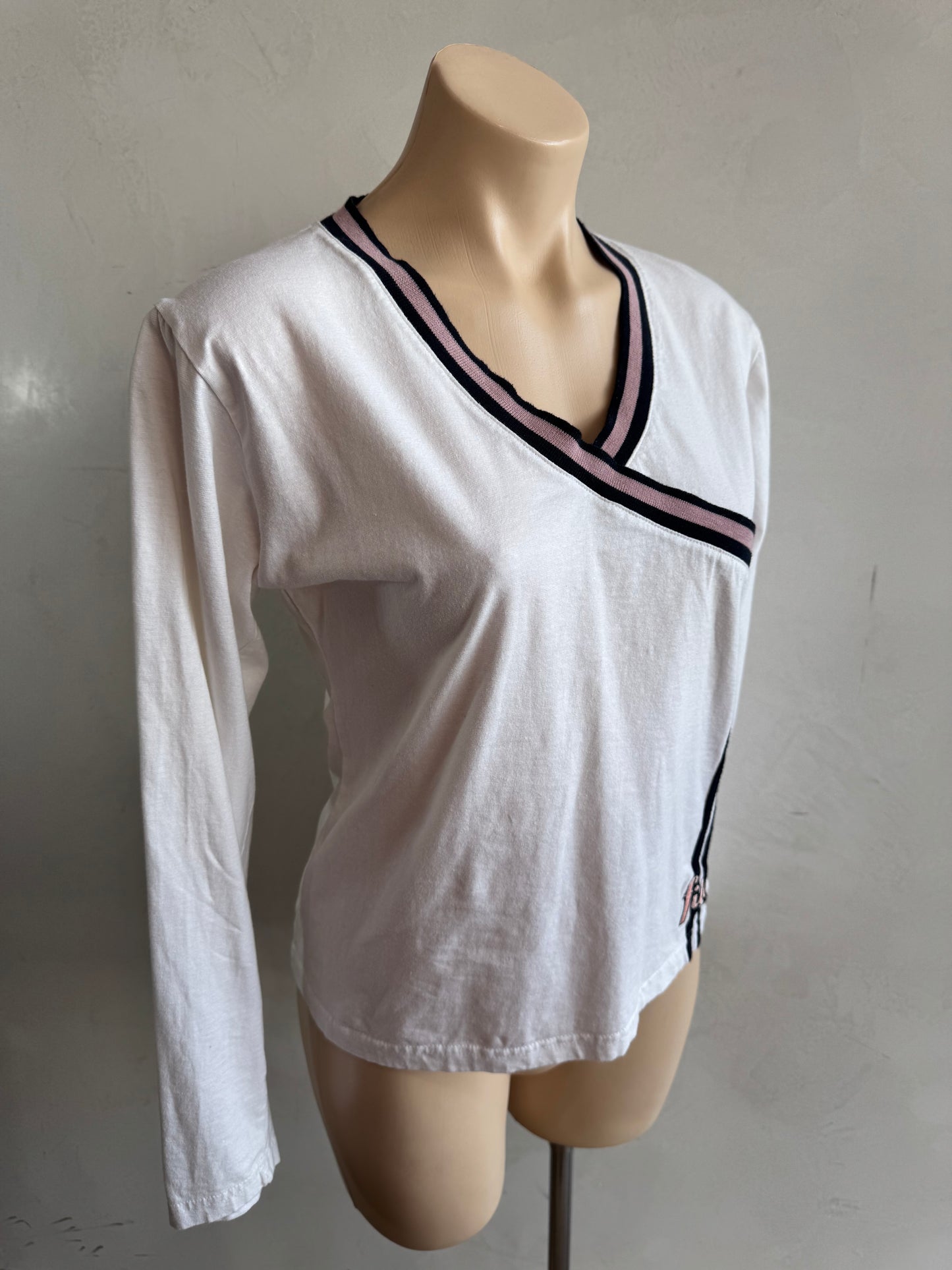 Fila long sleeve white top - size L