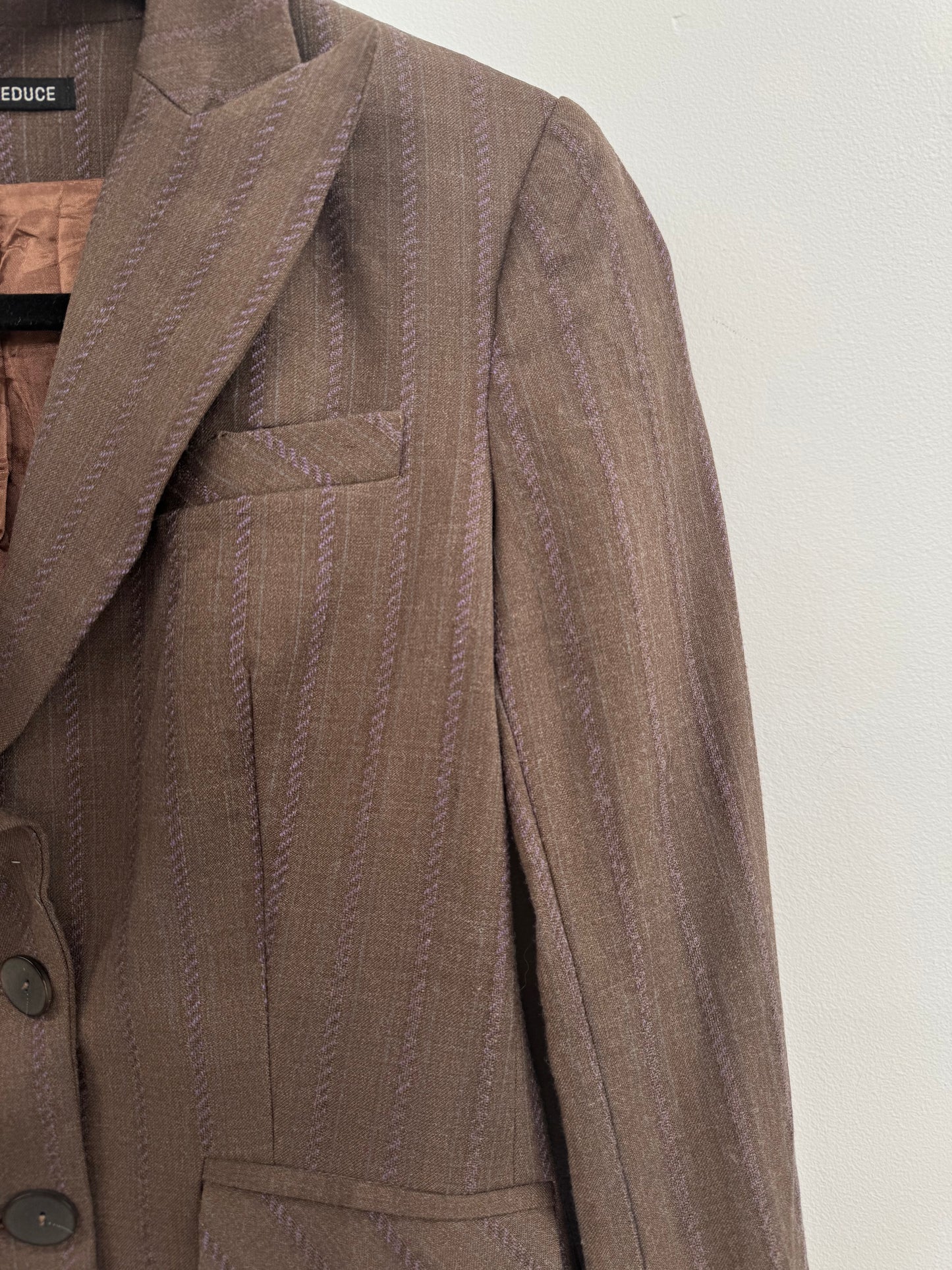 Seduce Taupe Wool Jacket - Size 6