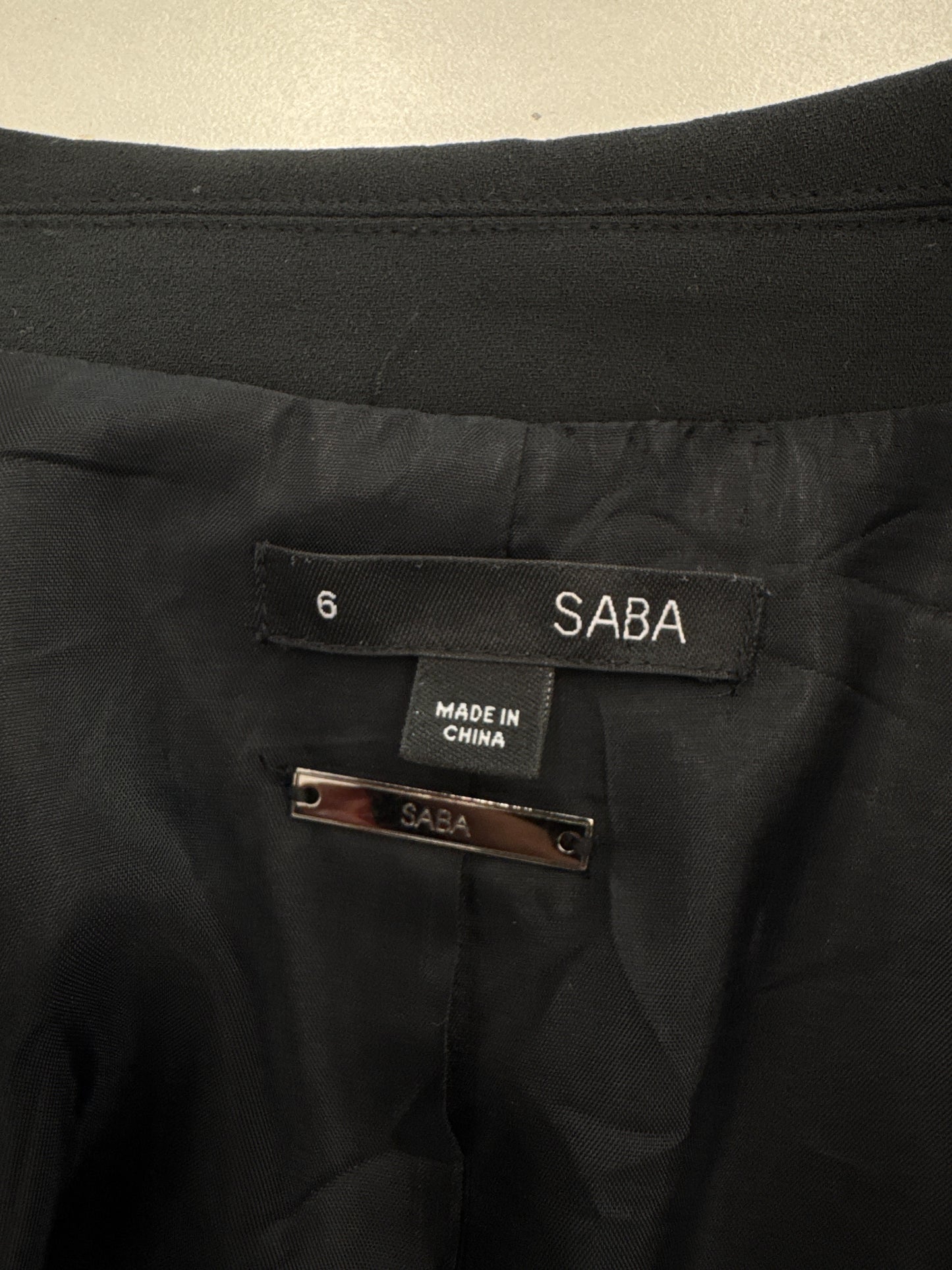 Saba Black Crop Wool Jacket - Size 6