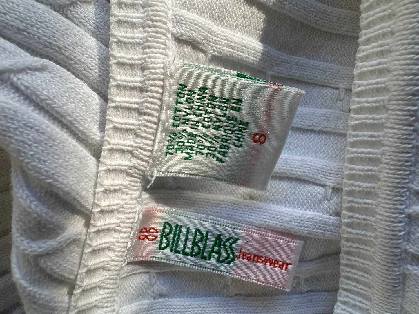 Vintage BlissBlass white cable knit top - size S