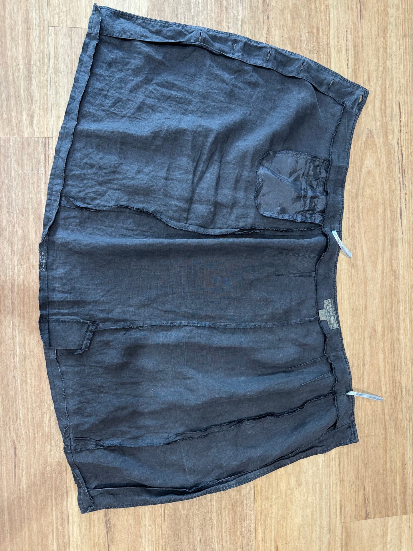 Vintage Country Road Linen Skirt - size 8