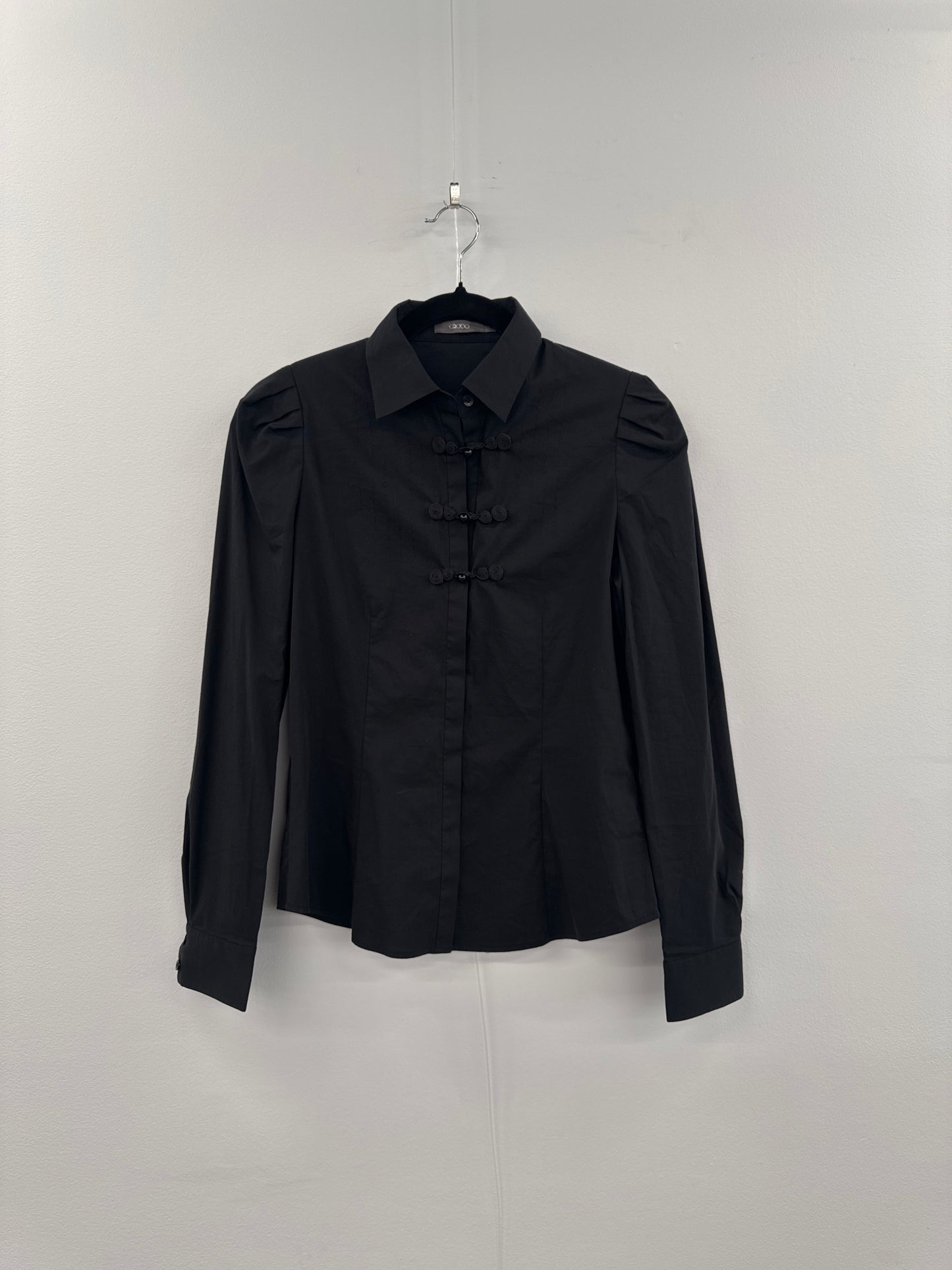 G2000 Black Tang Button Shirt - size S