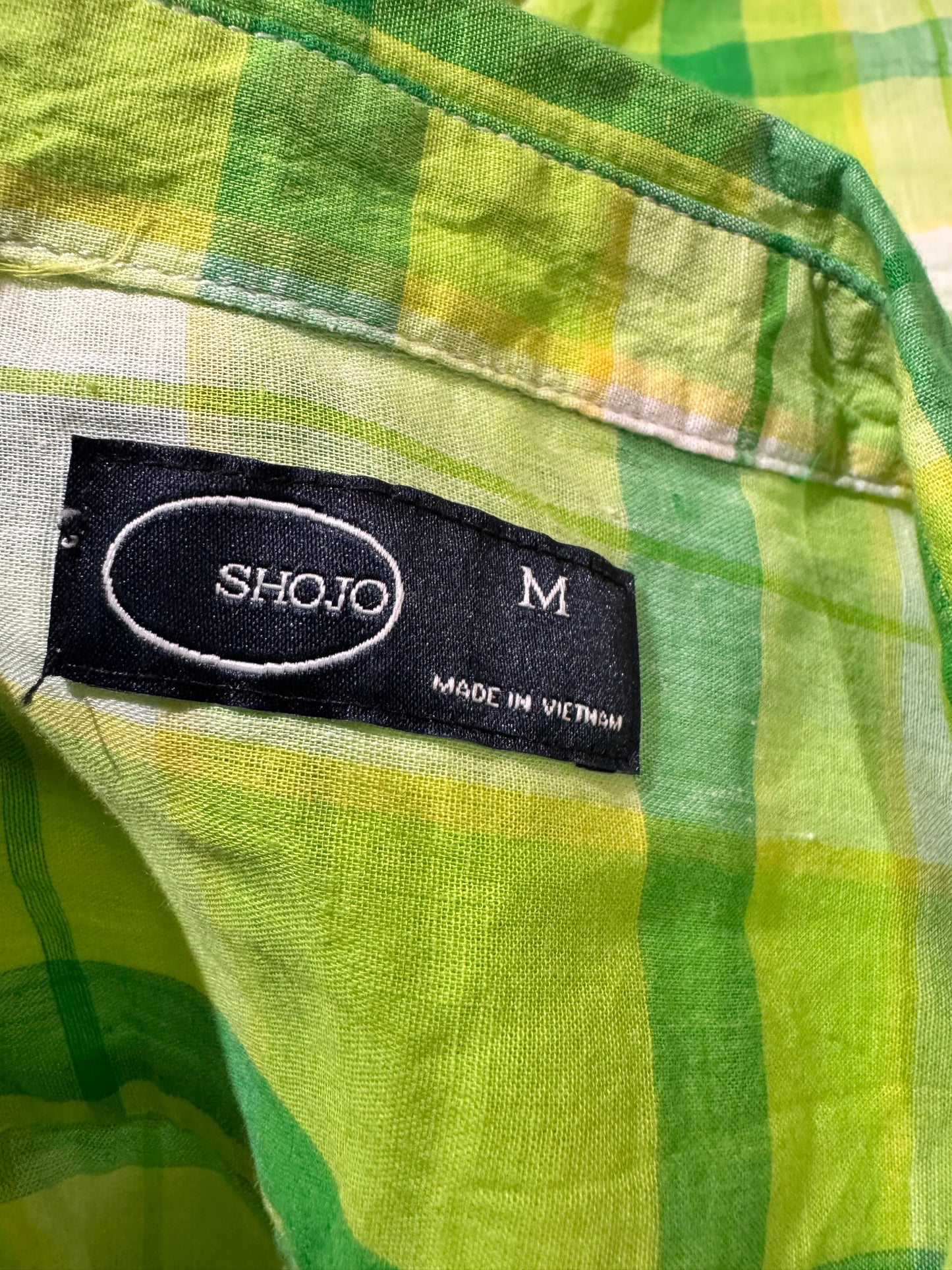 Shojo Green Check Shirt - size XS