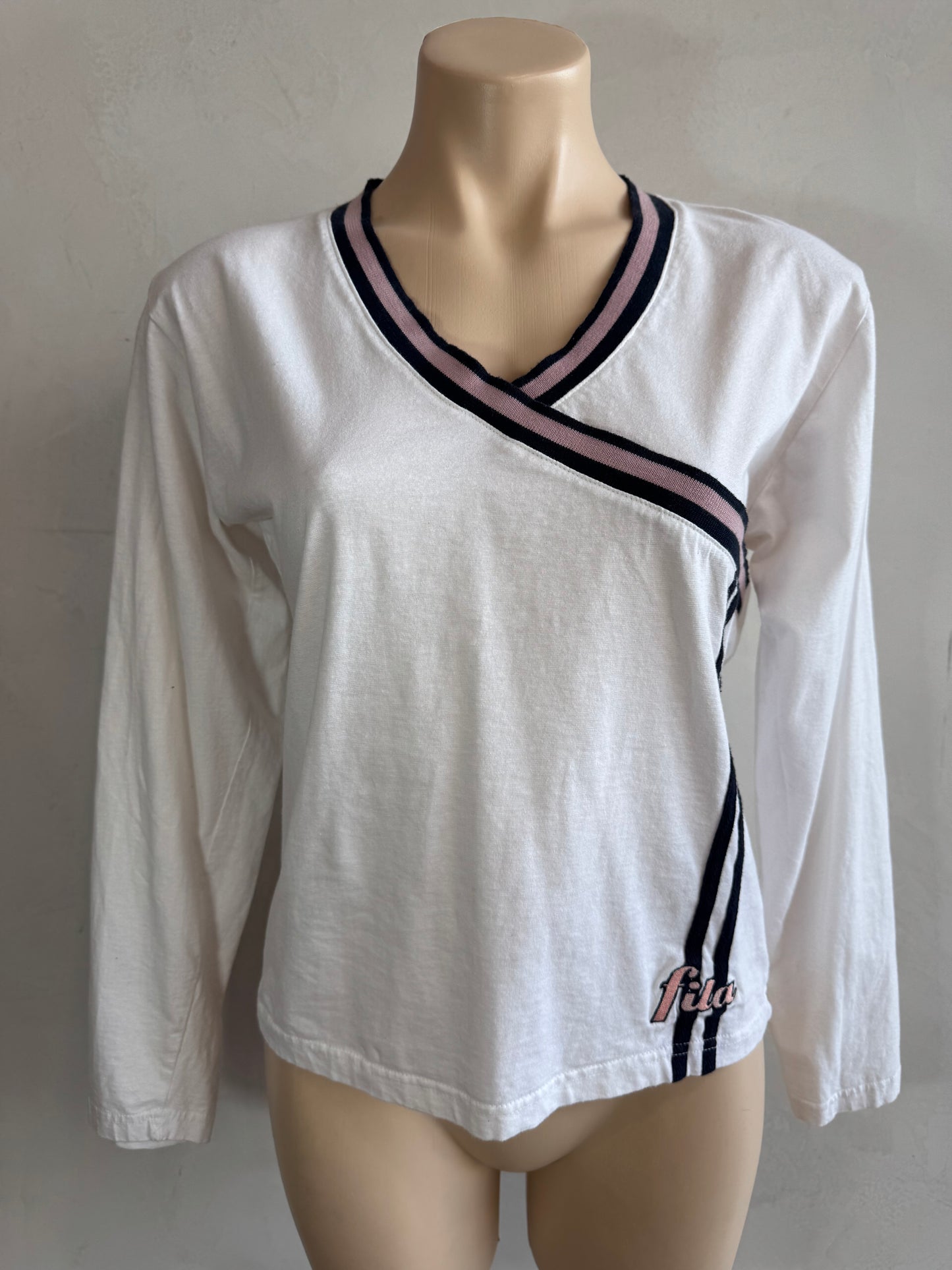Fila long sleeve white top - size L