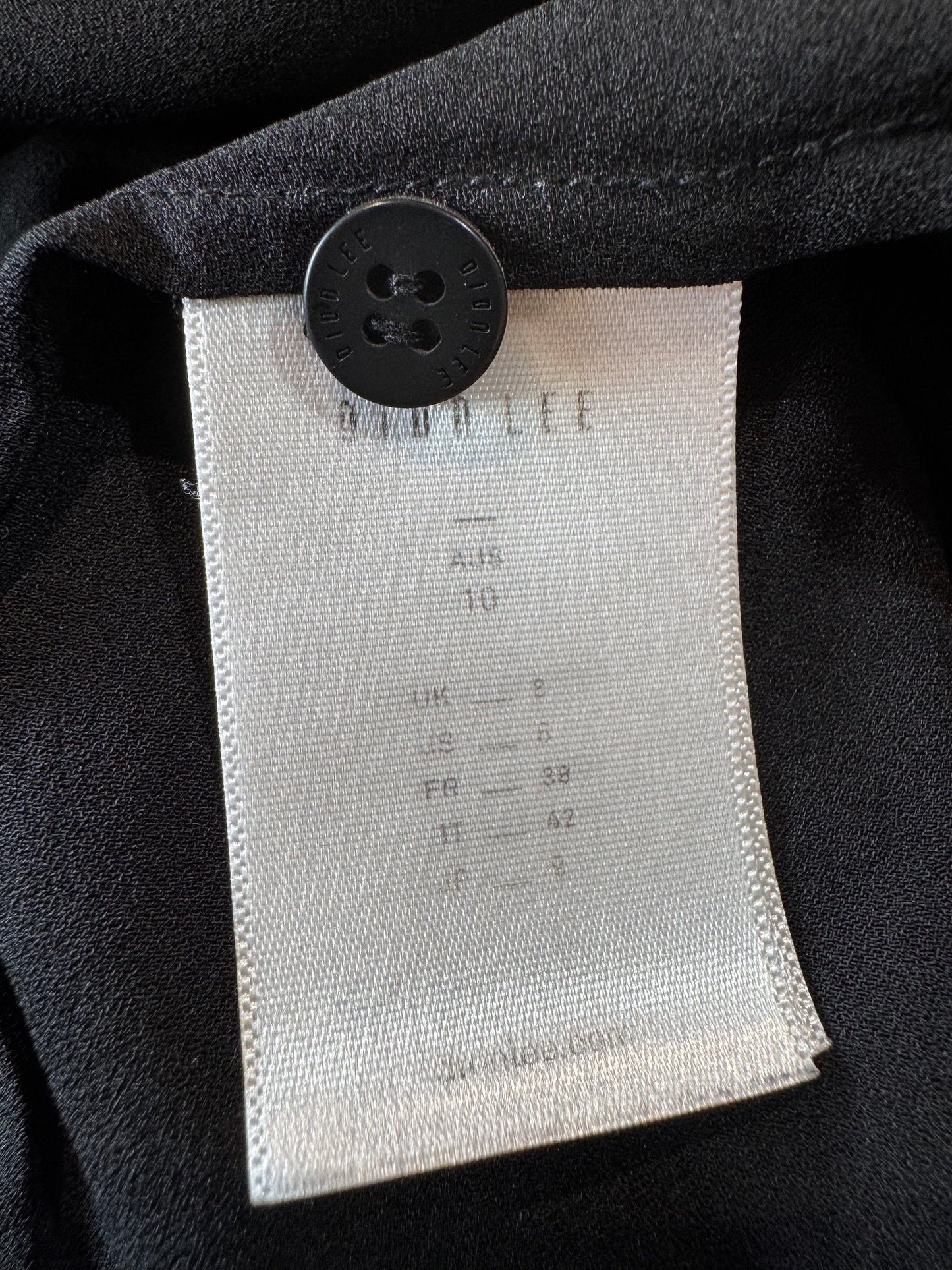 Dion Lee Black Silk Dress - size 10