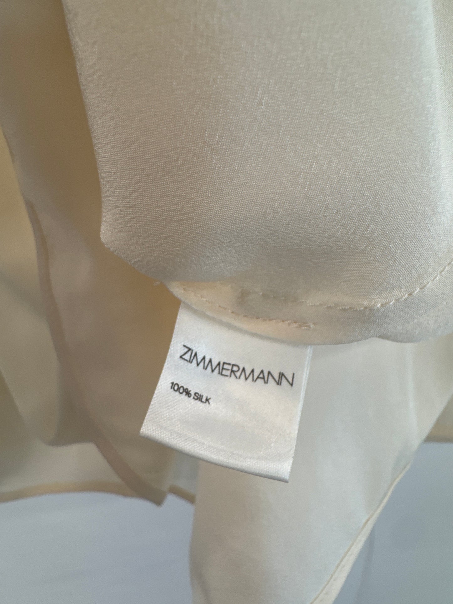 Zimmermann Ivory Silk Blouse NWT - Size 0