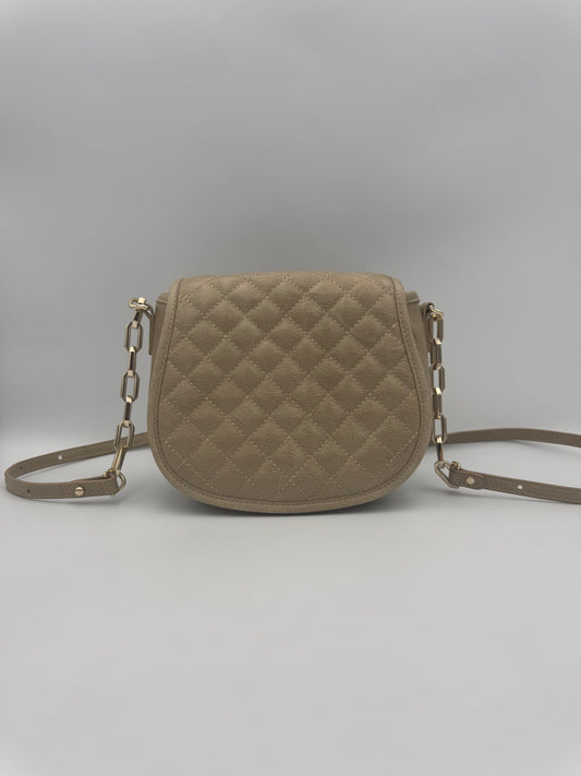 Taupe Leather Crossbody
