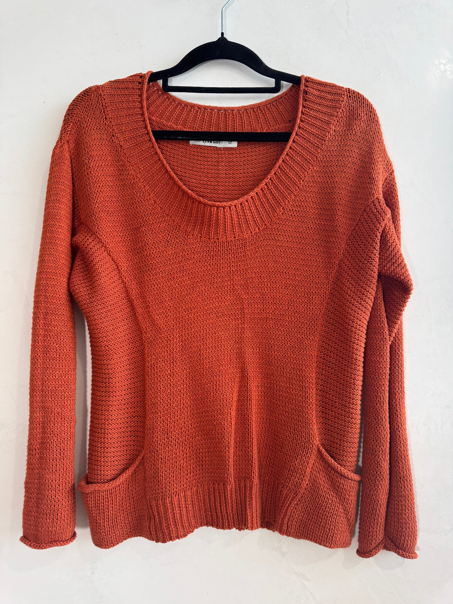 Alivegirl Rust Knit Top - size 12