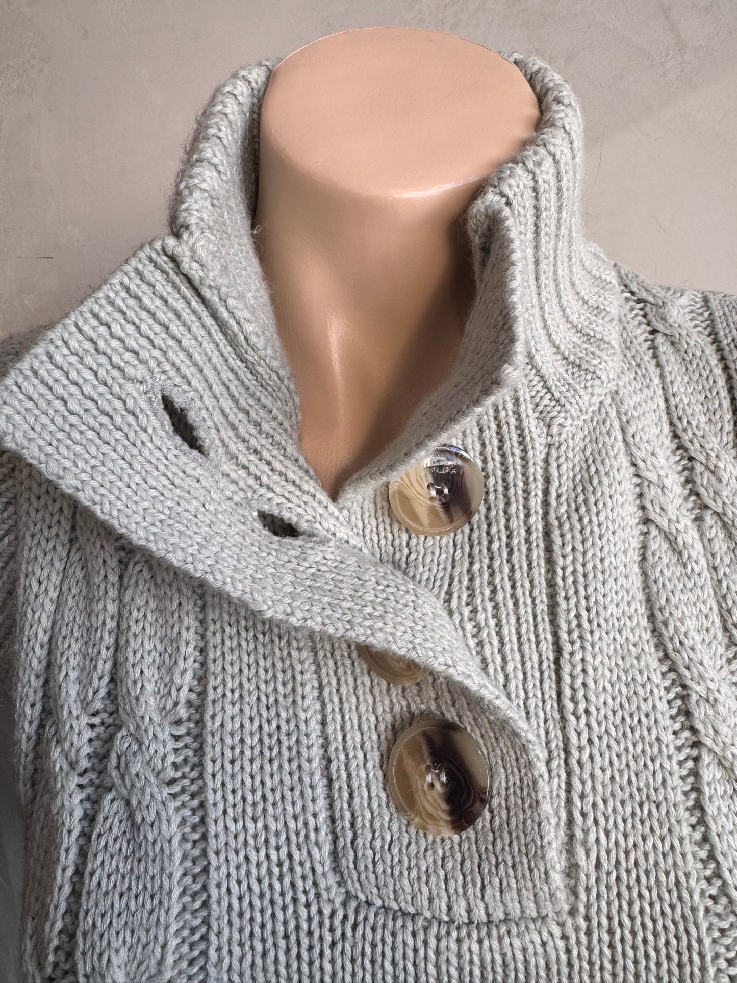 Inzagi Grey 50% wool knit top