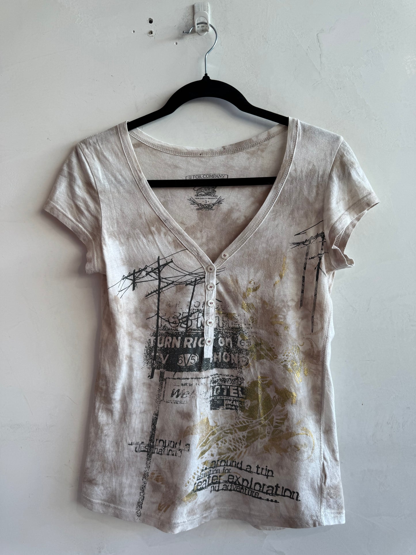 Fox Company Tie Dye T-shirt - size S