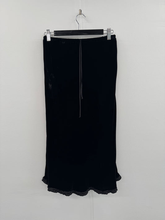Peace Angel Black Velvet Skirt - Sz m