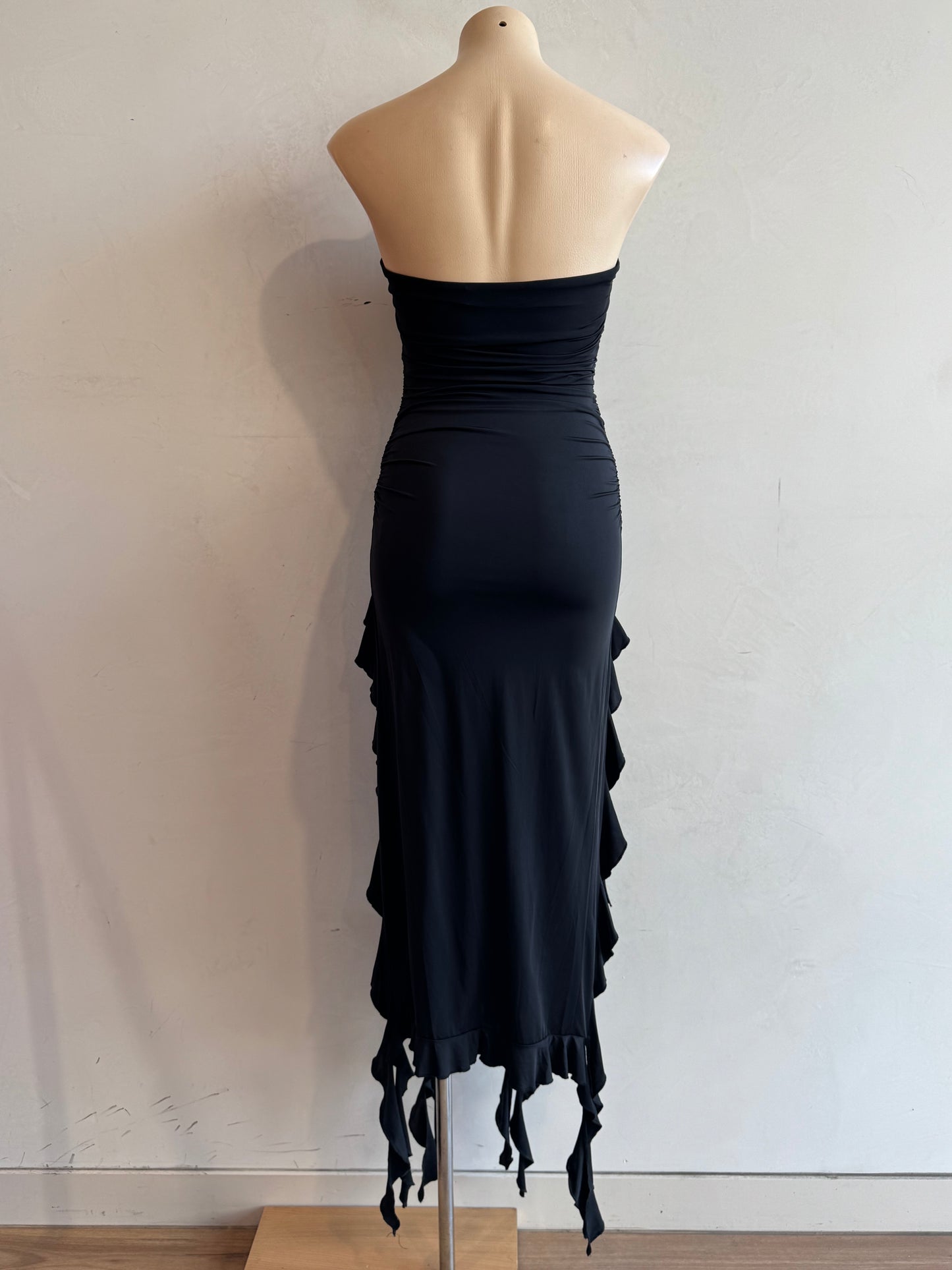 Lioness Black Strapless Dress - size S