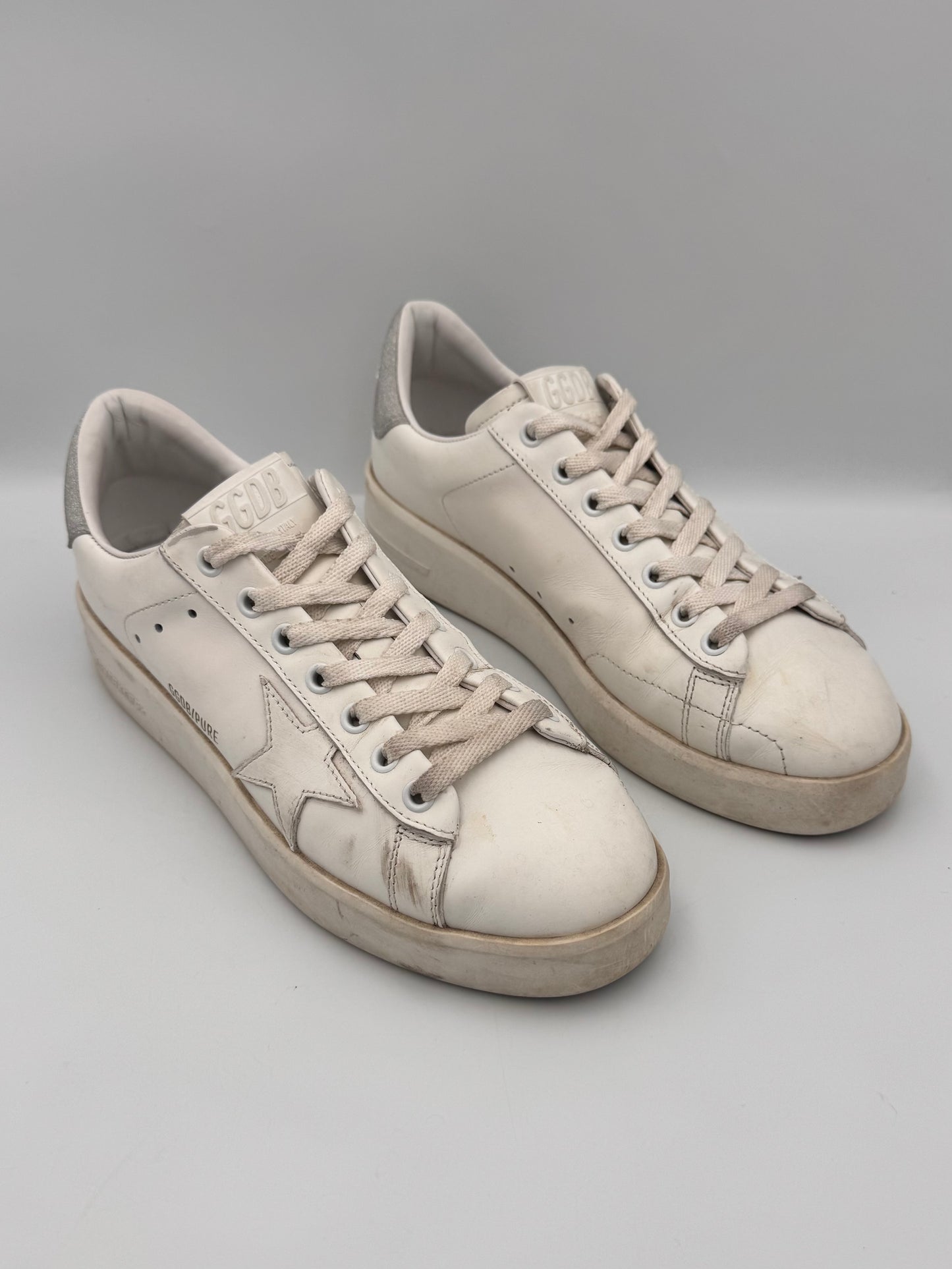 Golden Goose Silver Sneakers Size 39