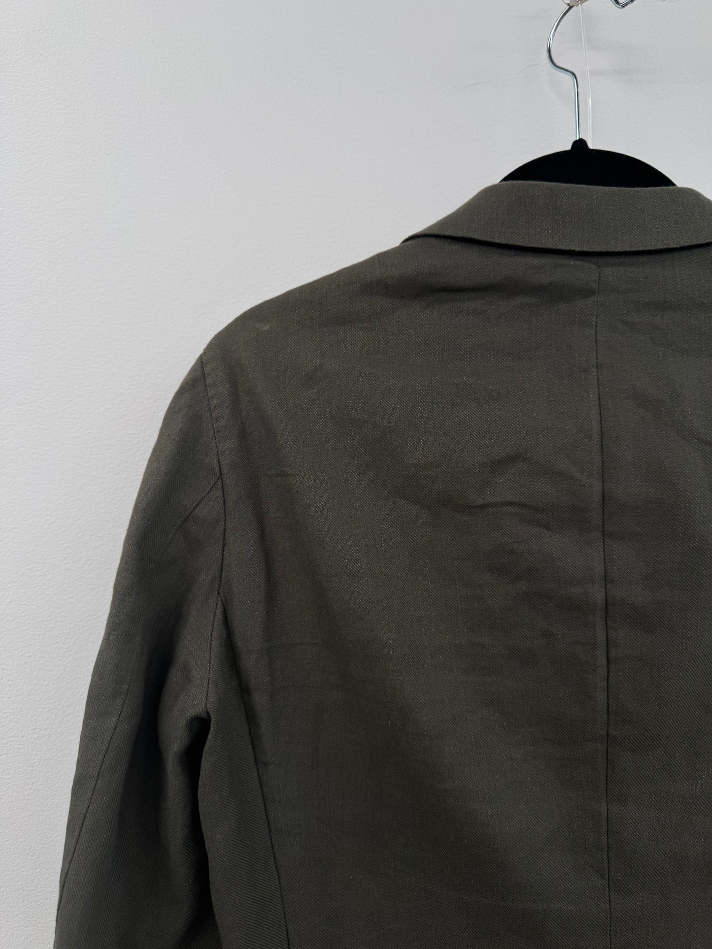MJ Bale Olive Linen Blazer - Size 36