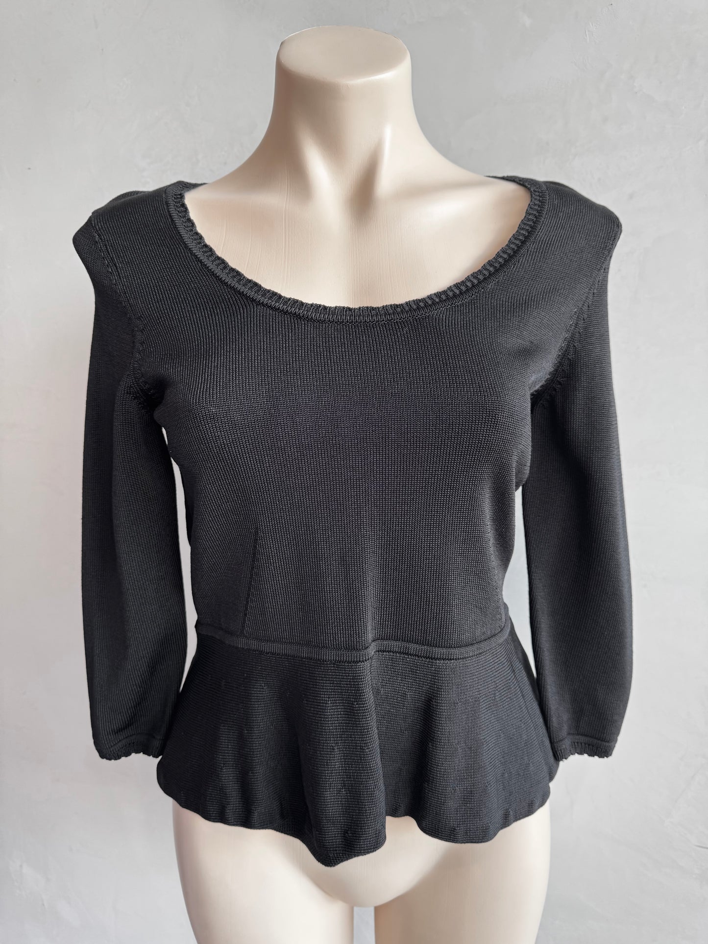 Vintage Review black Knit top size 12