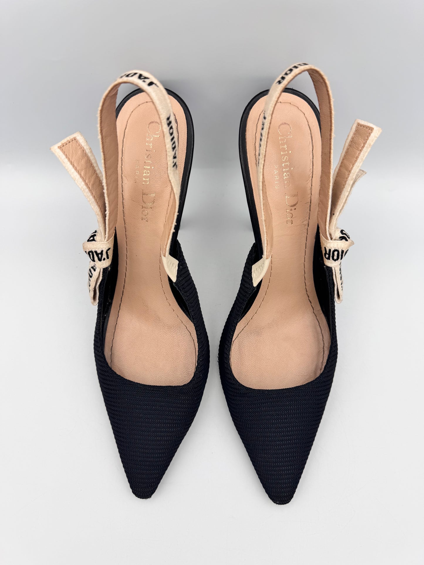 Dior Black Slingback Heel Size 39.5