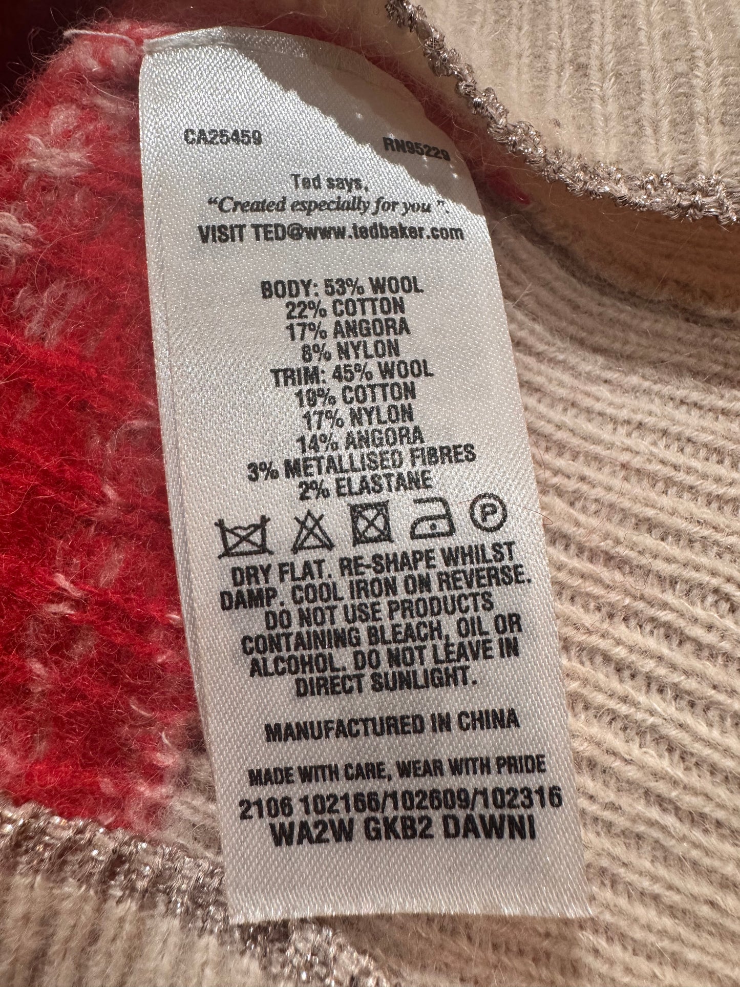 Ted Baker Fair Isle jumper - size XS