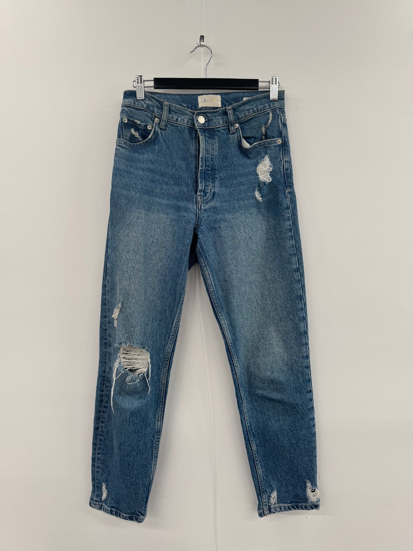 Rails Blue Distressed Jeans - Size 8