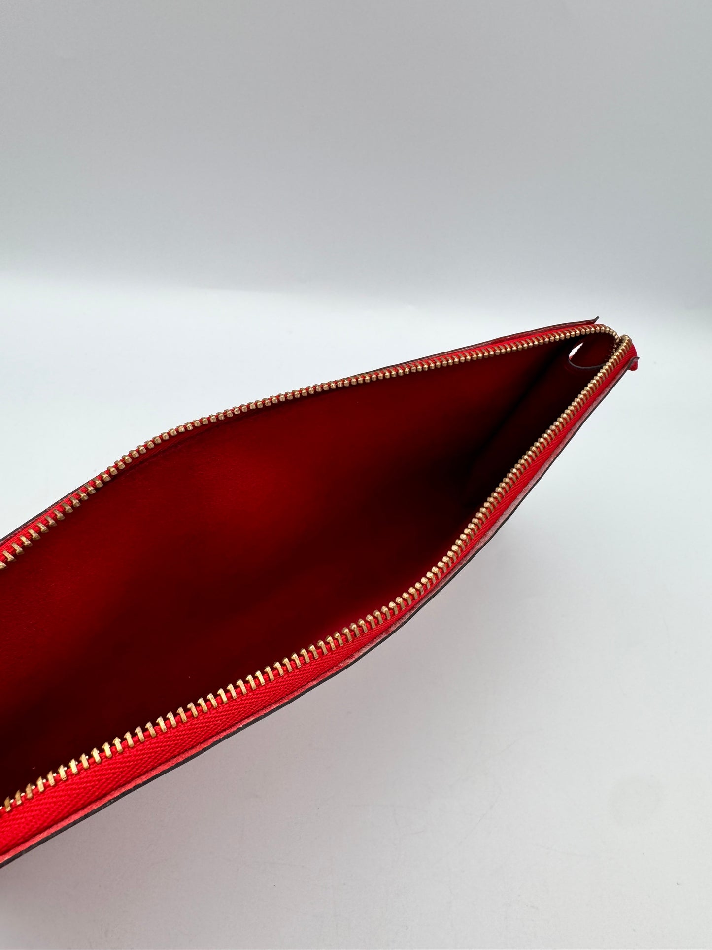 LOUIS VUITTON Red EPI Leather Pochette