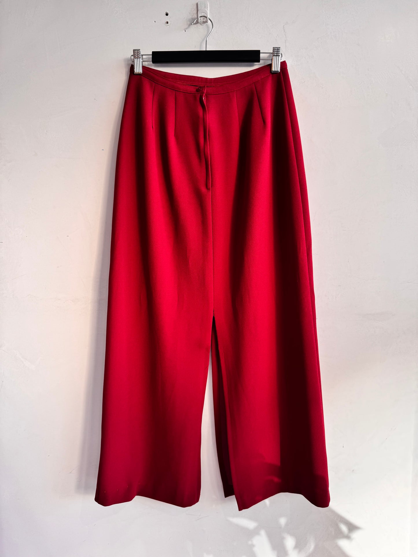Vintage Jacqui E Red Maxi Skirt With Slits - size M