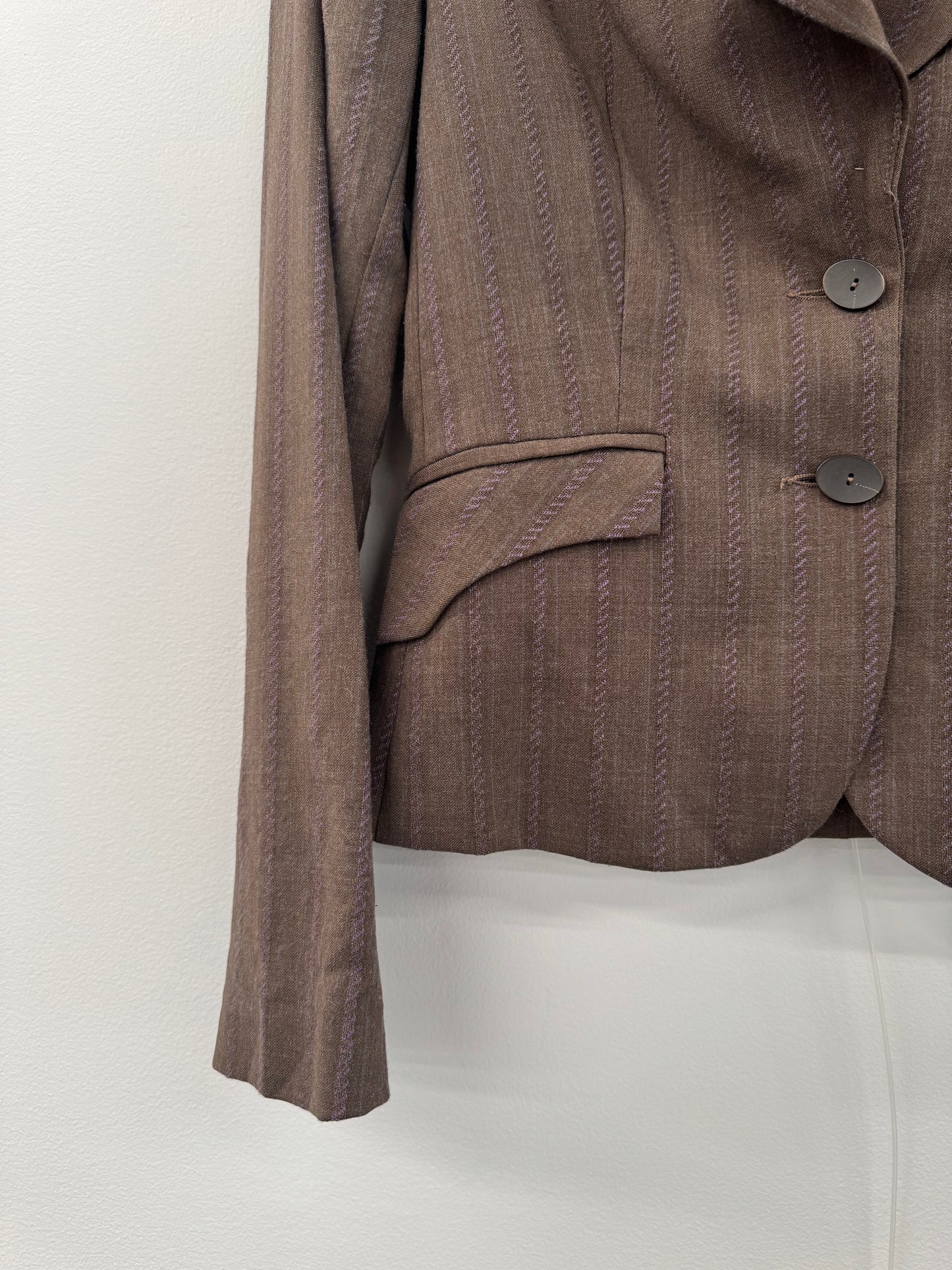 Seduce Taupe Wool Jacket - Size 6