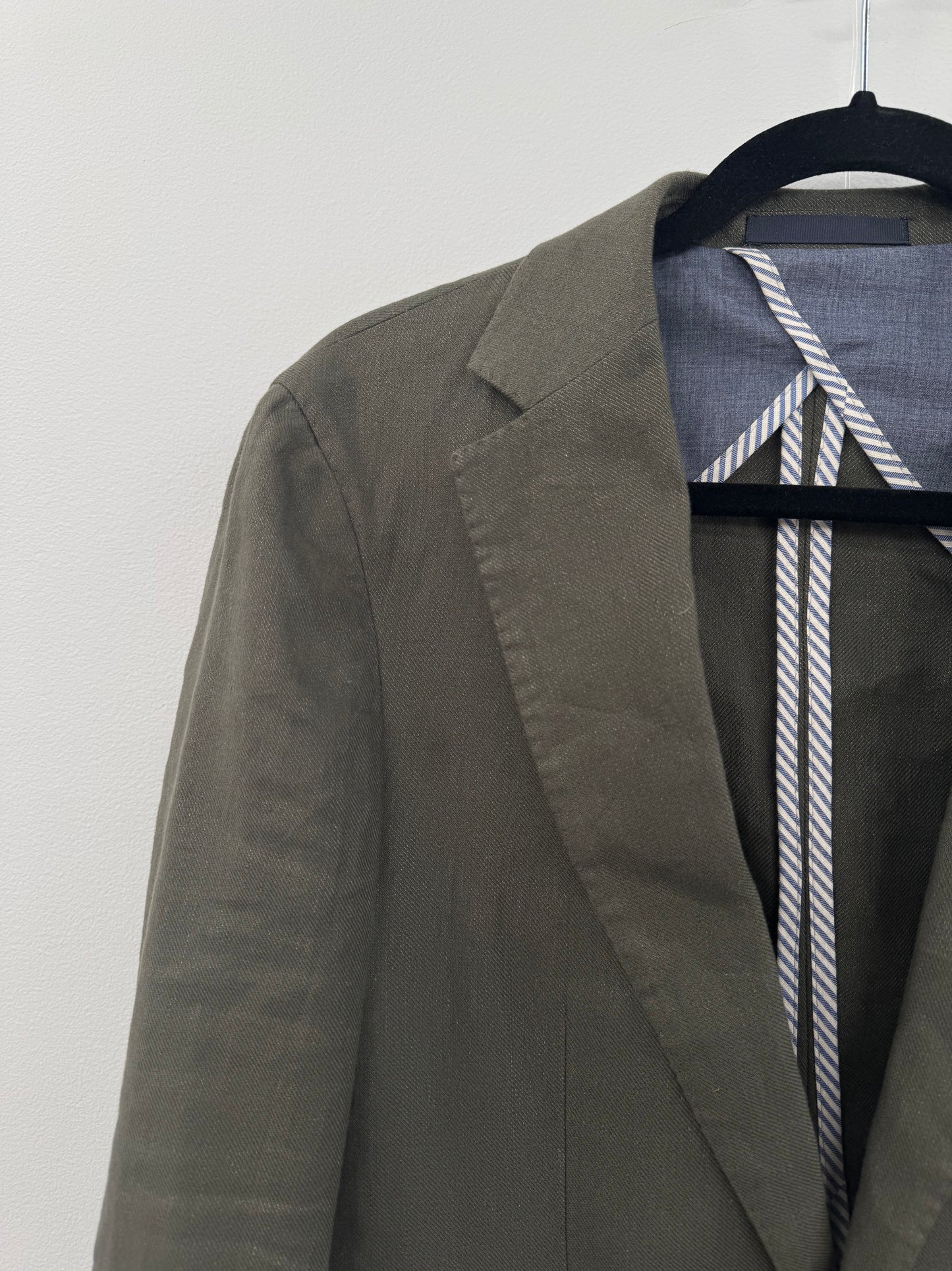 MJ Bale Olive Linen Blazer - Size 36