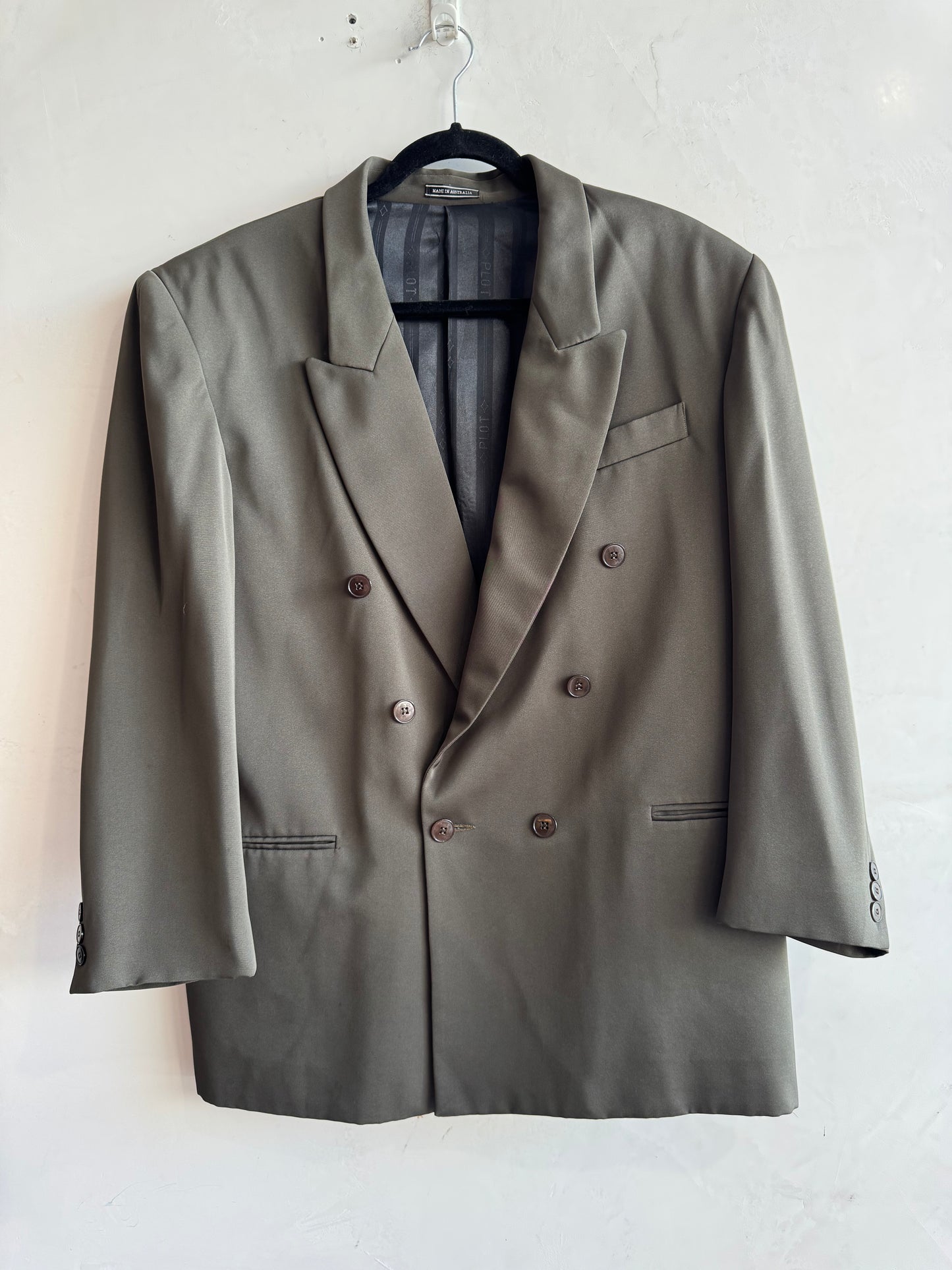 Vintage Pot Olive double breasted blazer - size M/L