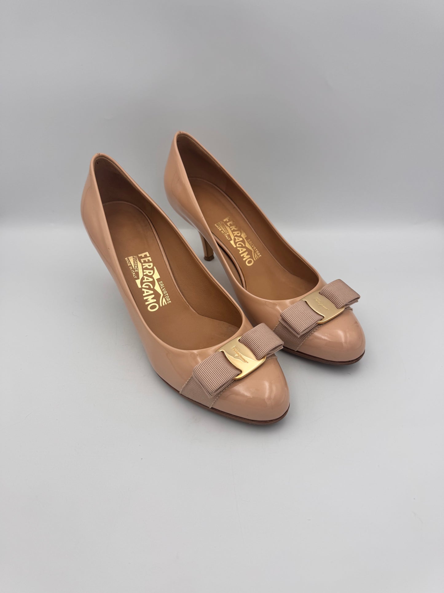 Salvatore Ferragamo Nude Patent Size 7.5