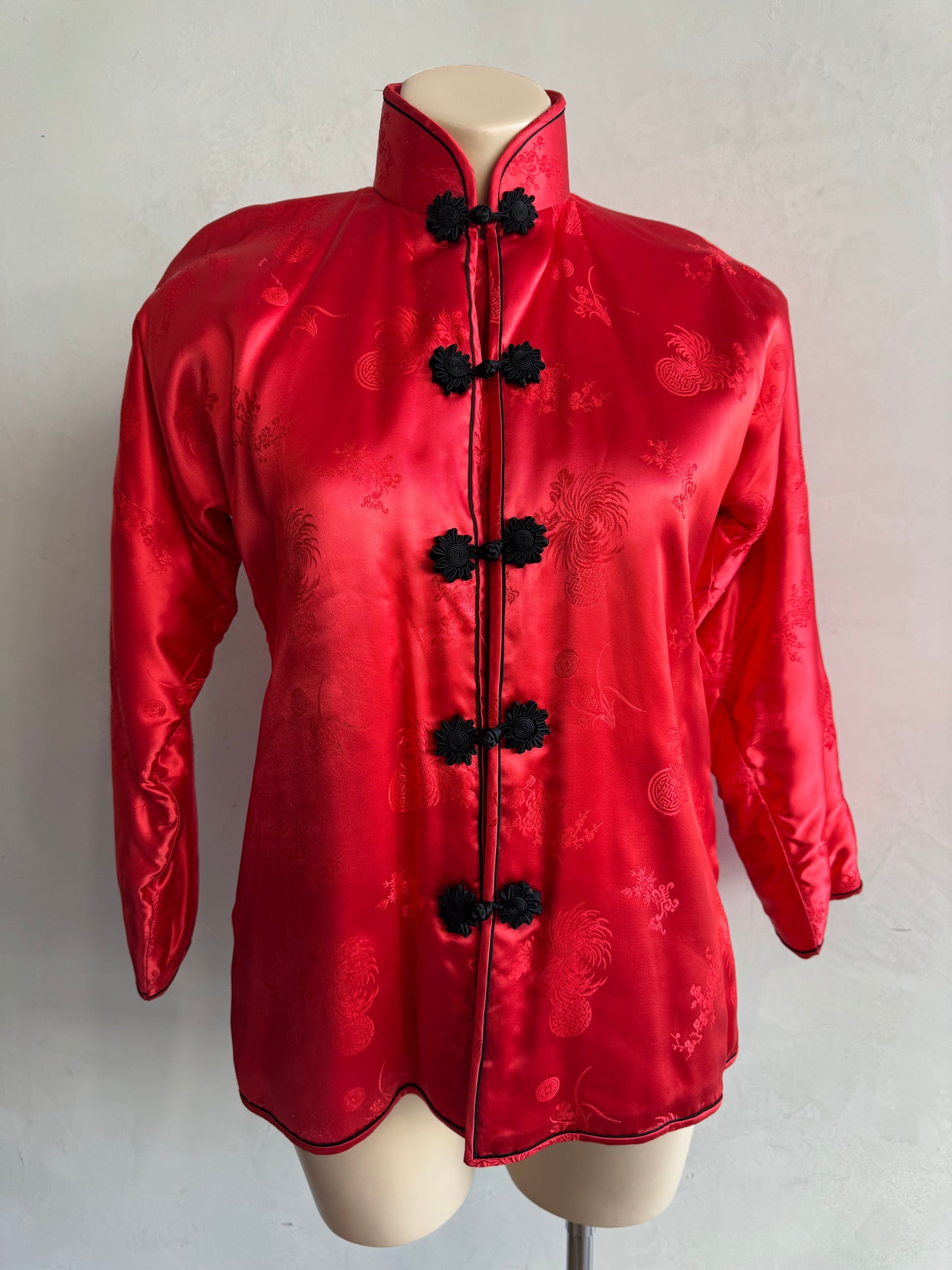 Vintage Silver Lake red Chinese jacket - size S