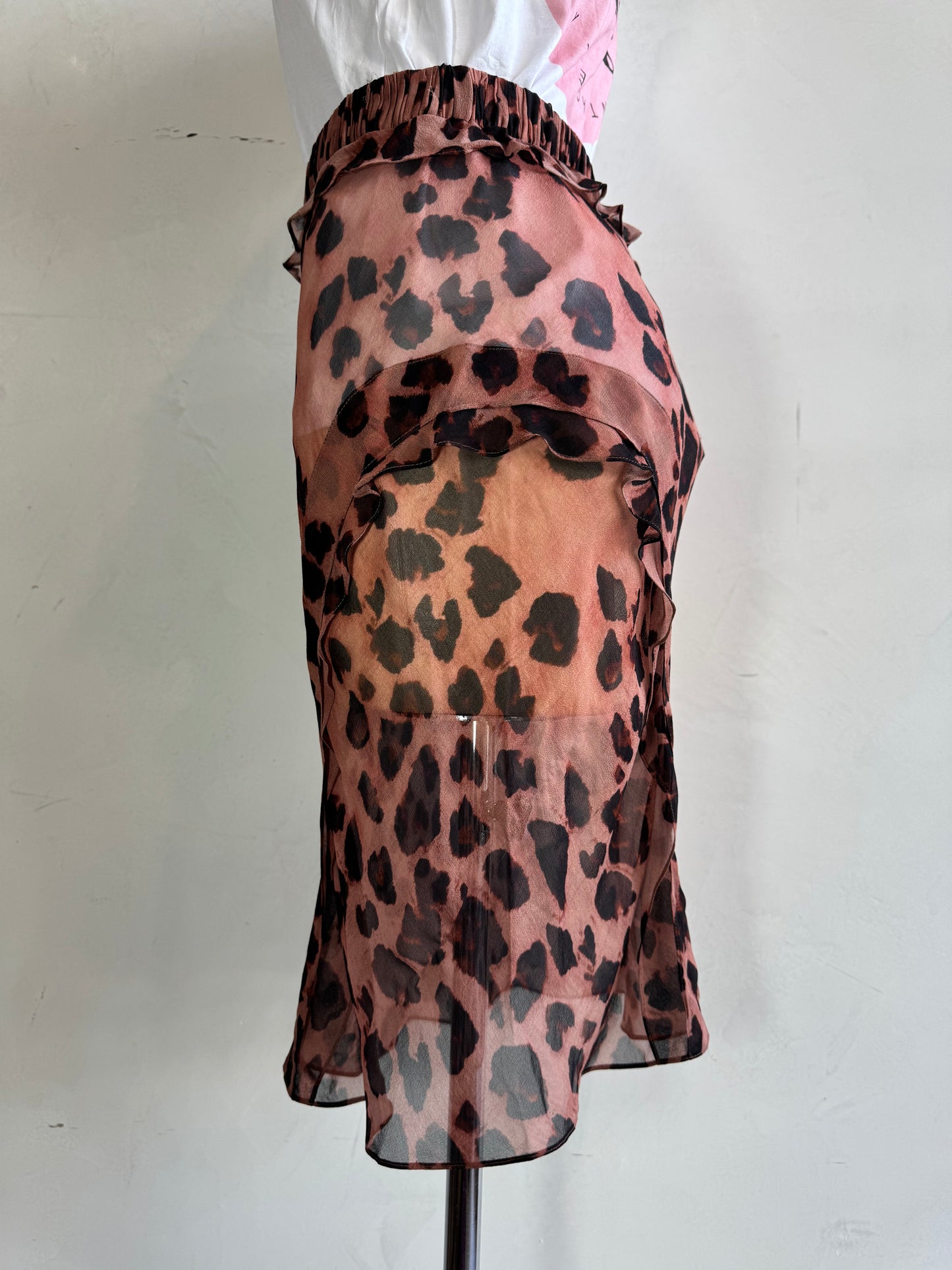 Christopher Besber Leopard Skirt - size 10