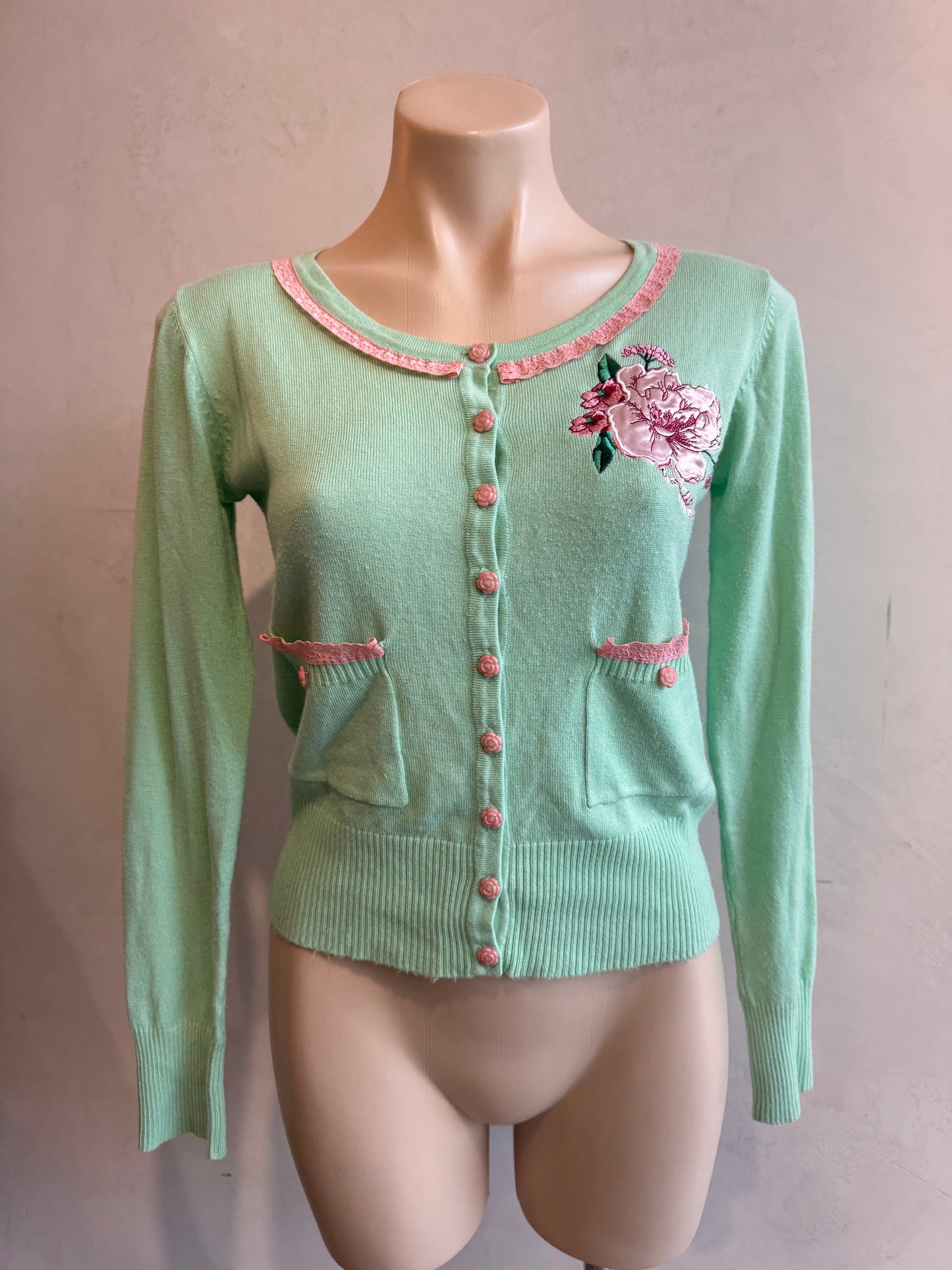 Voodoo Vixen green cardigan - size M