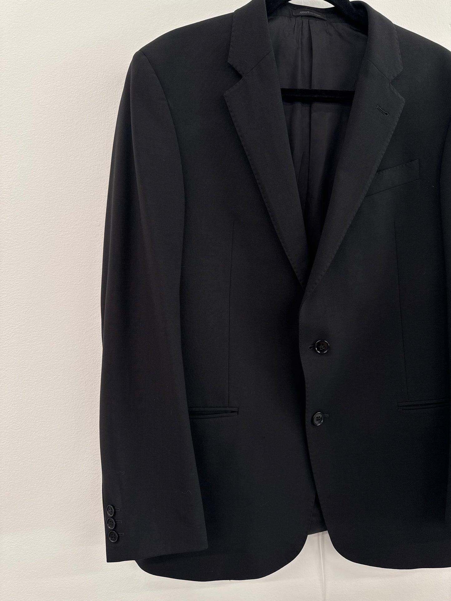 Armani Black Wool Blazer - Size L