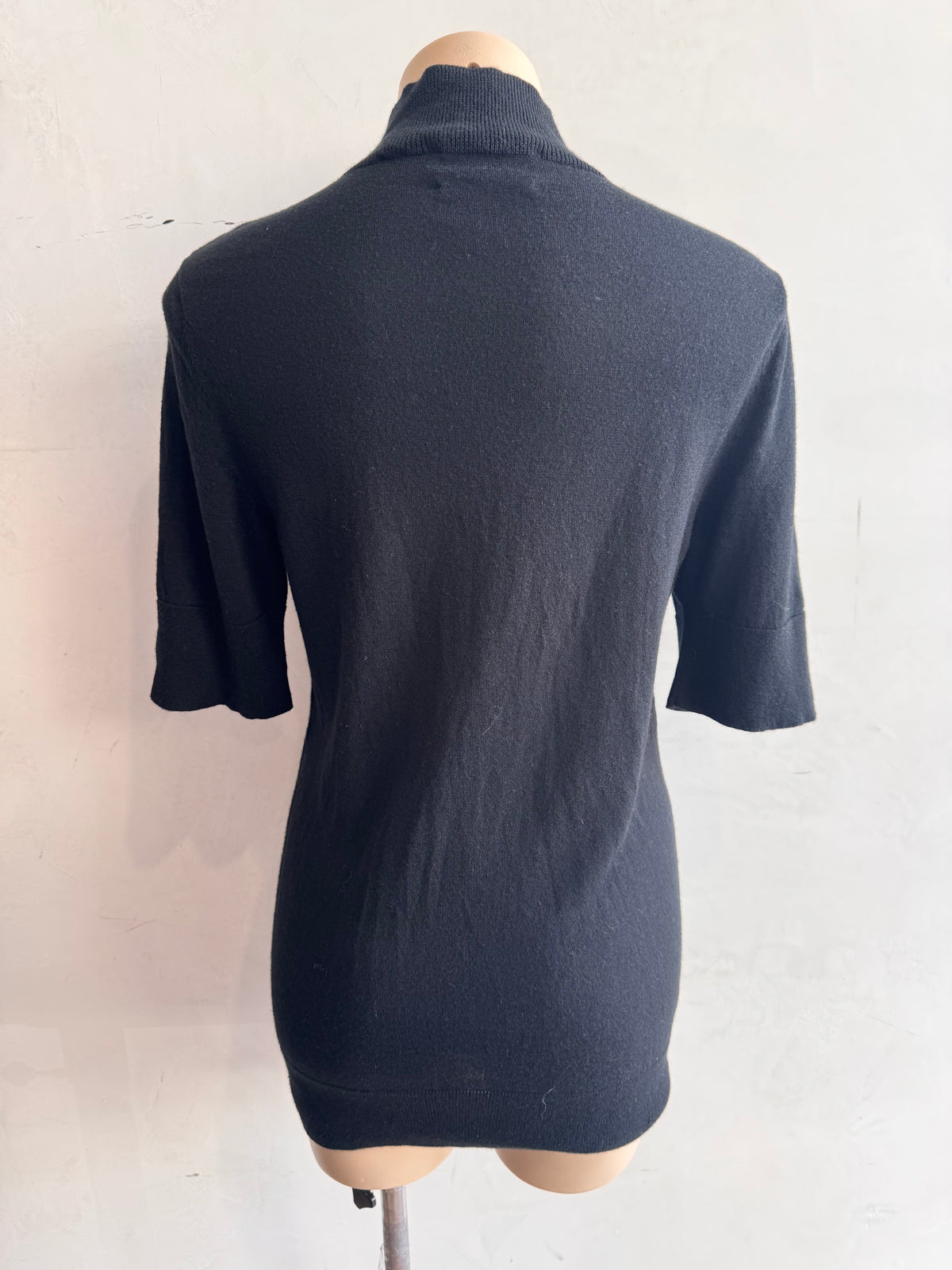 Country Road Black Wool Silk Knit - size L