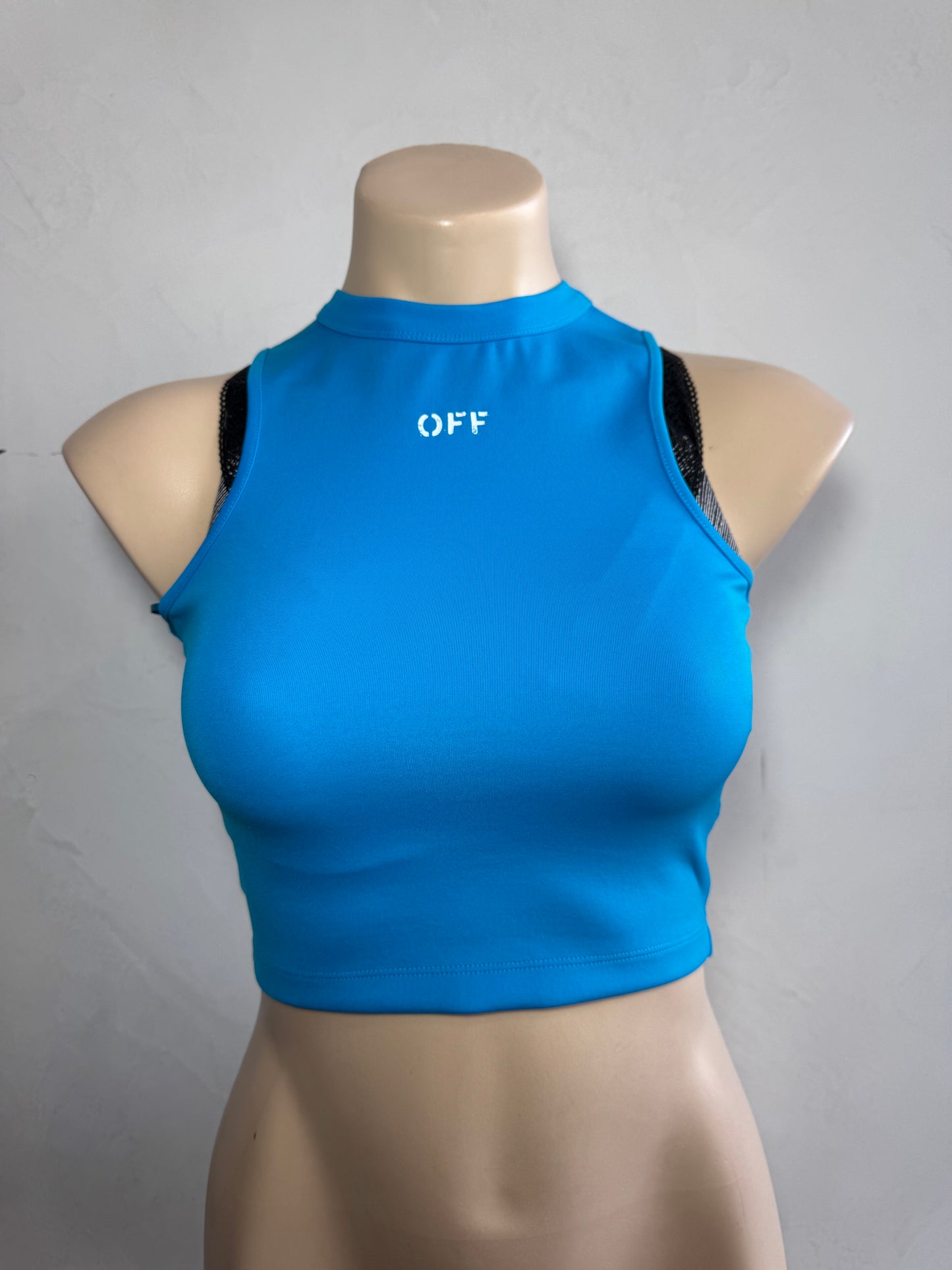 Off White blue crop top - size 40